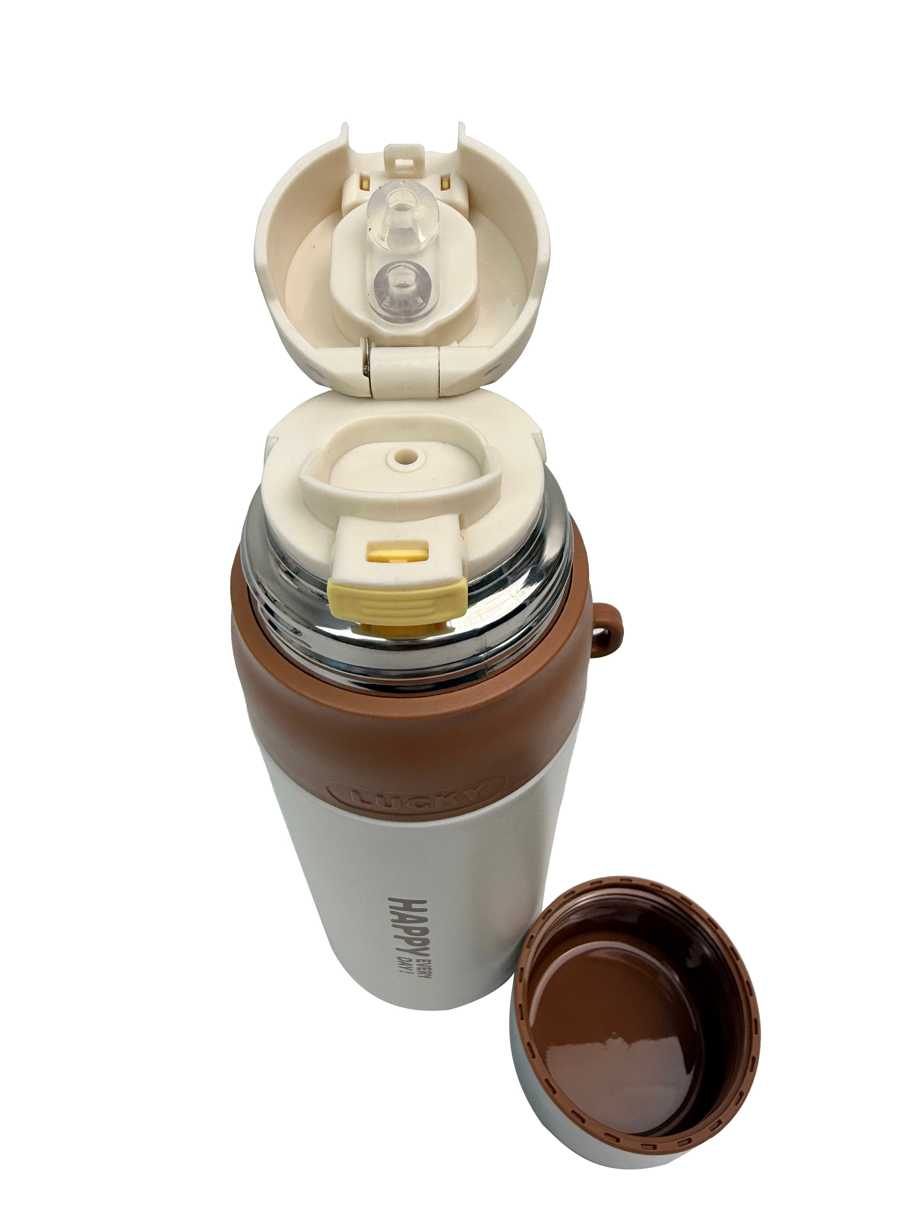 BT25220-2 Colourful Vaccum Cups for Hot & Cold Drinks with Straw