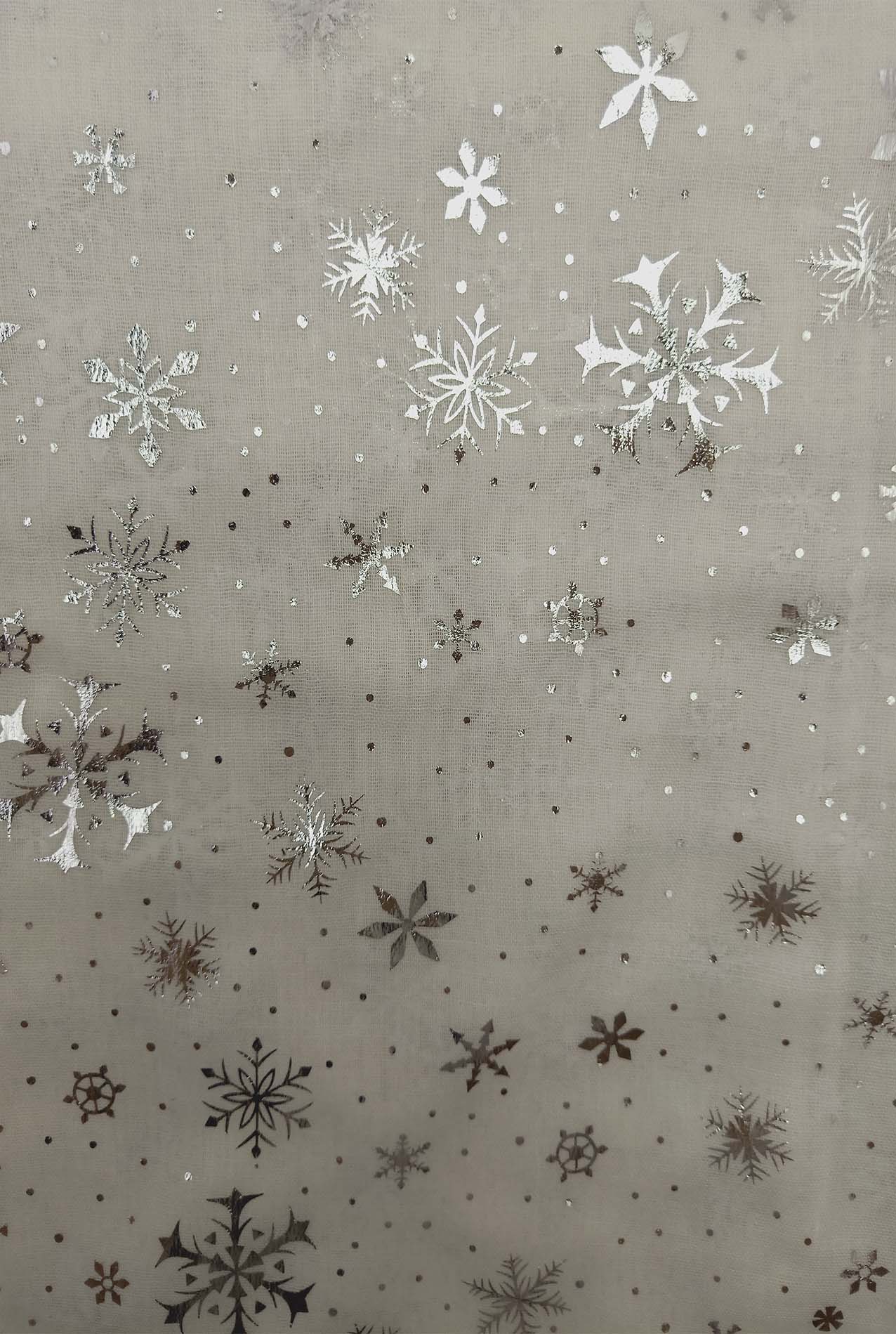 AB1855-161/SF1961-101 Snowflake Pattern Polyester Scarf