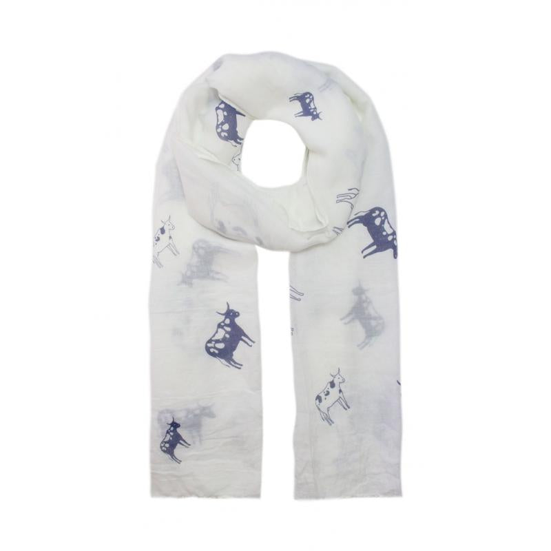 AB1750-79 Cow Print Viscose Mix Scarf