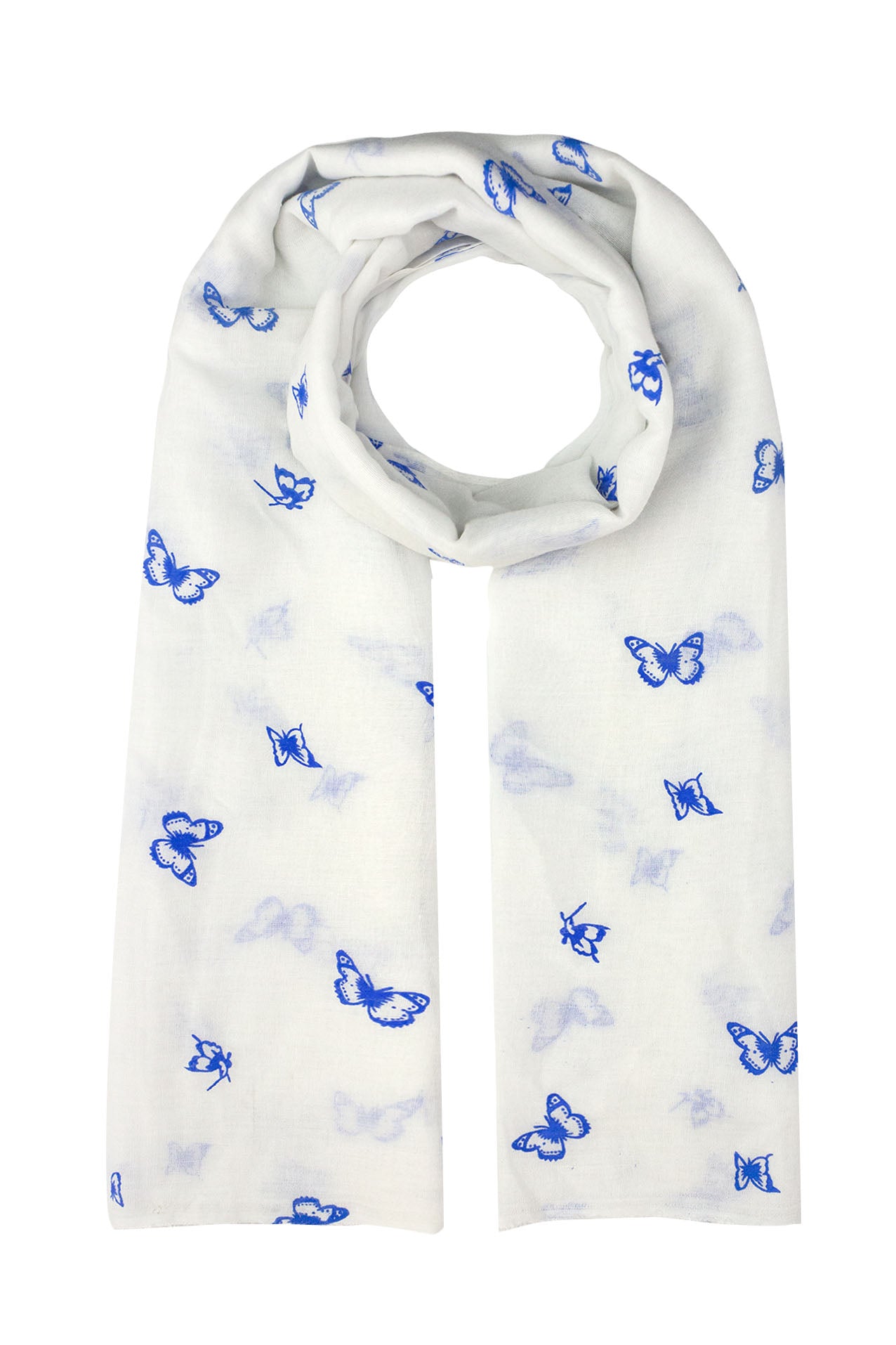 QF1558-77 Varicoloured Small Butterfly Print Scarf