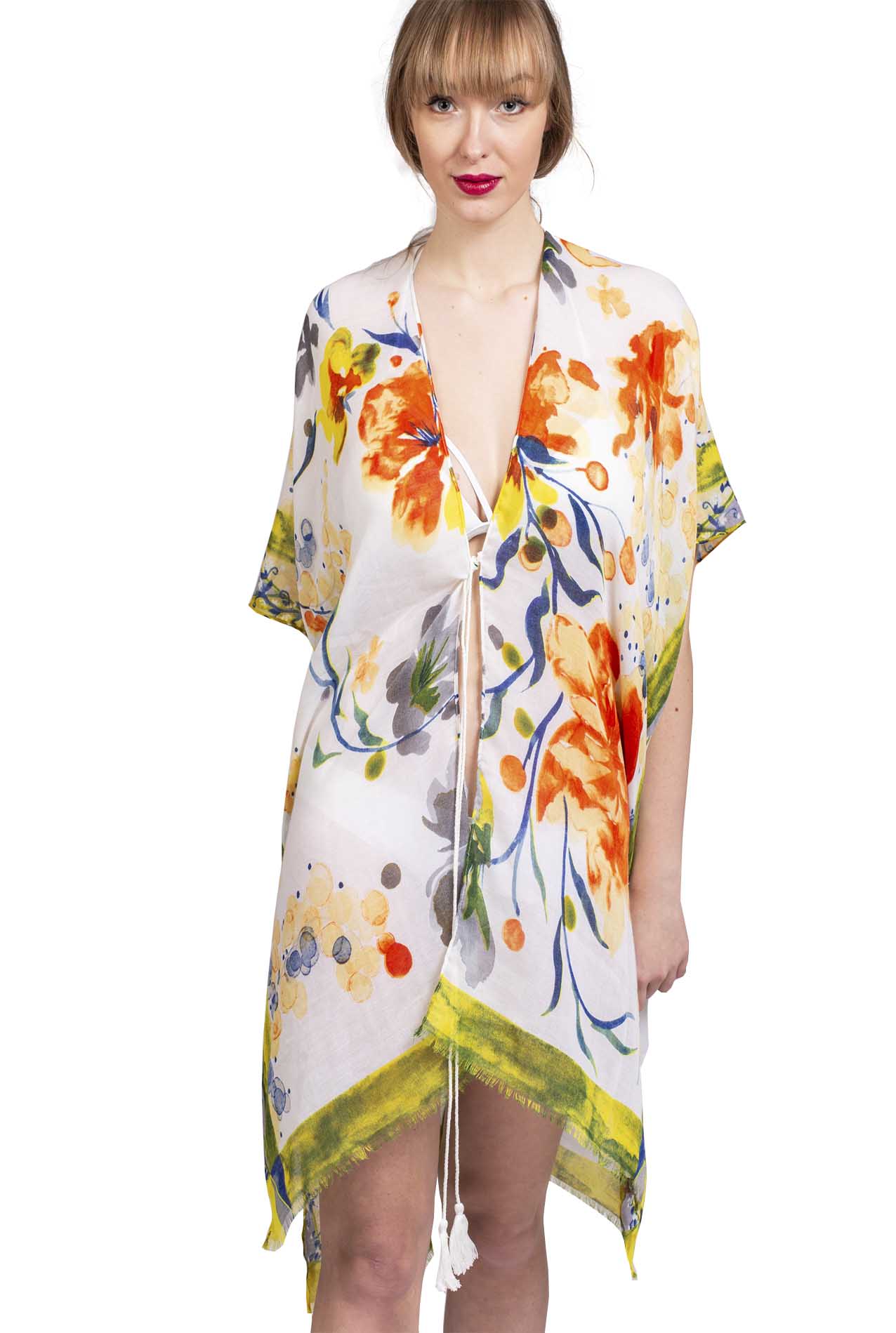 SF19140-048 Soft Print Sarong Dress with Florals