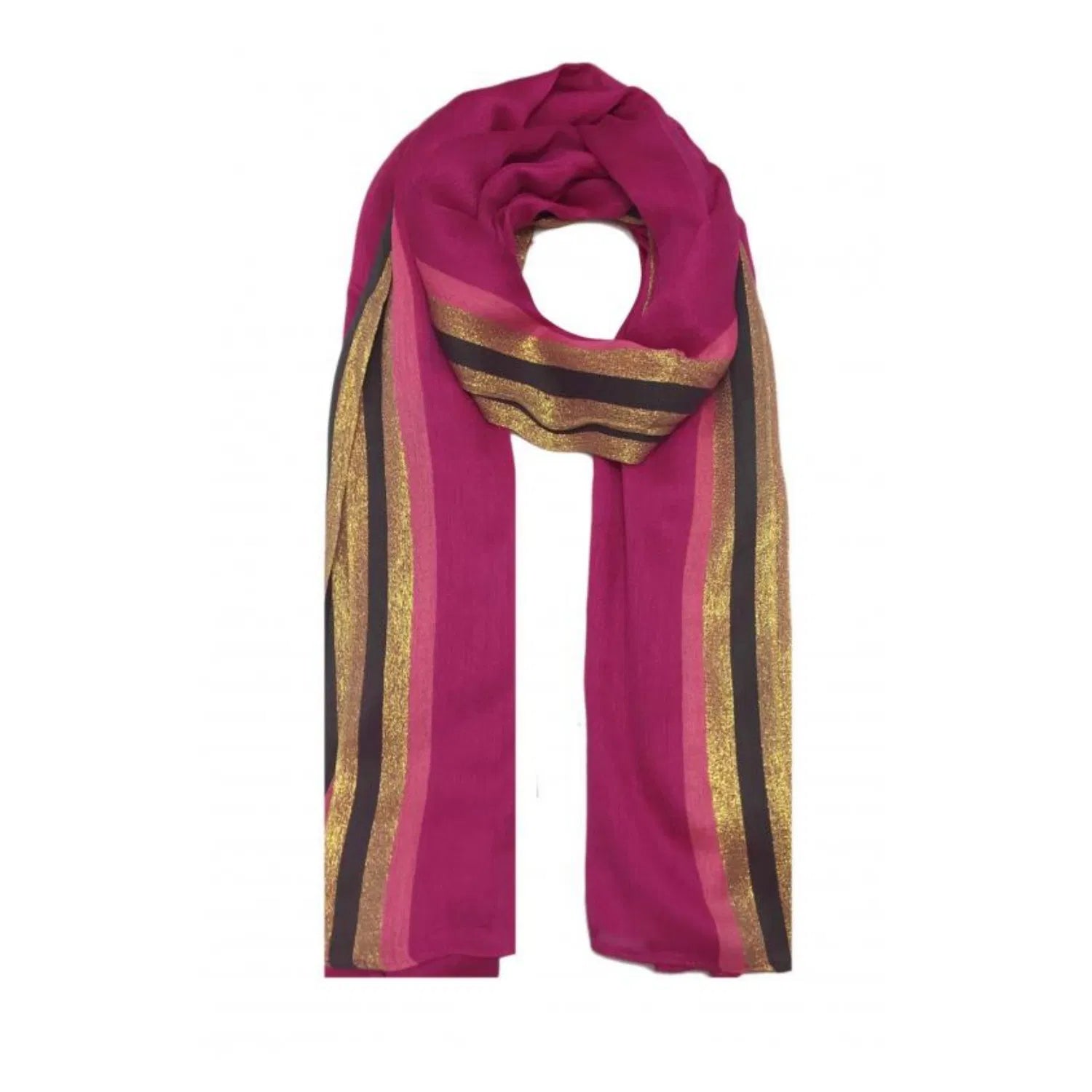 QF1603 Colour Pashmina with Stripes