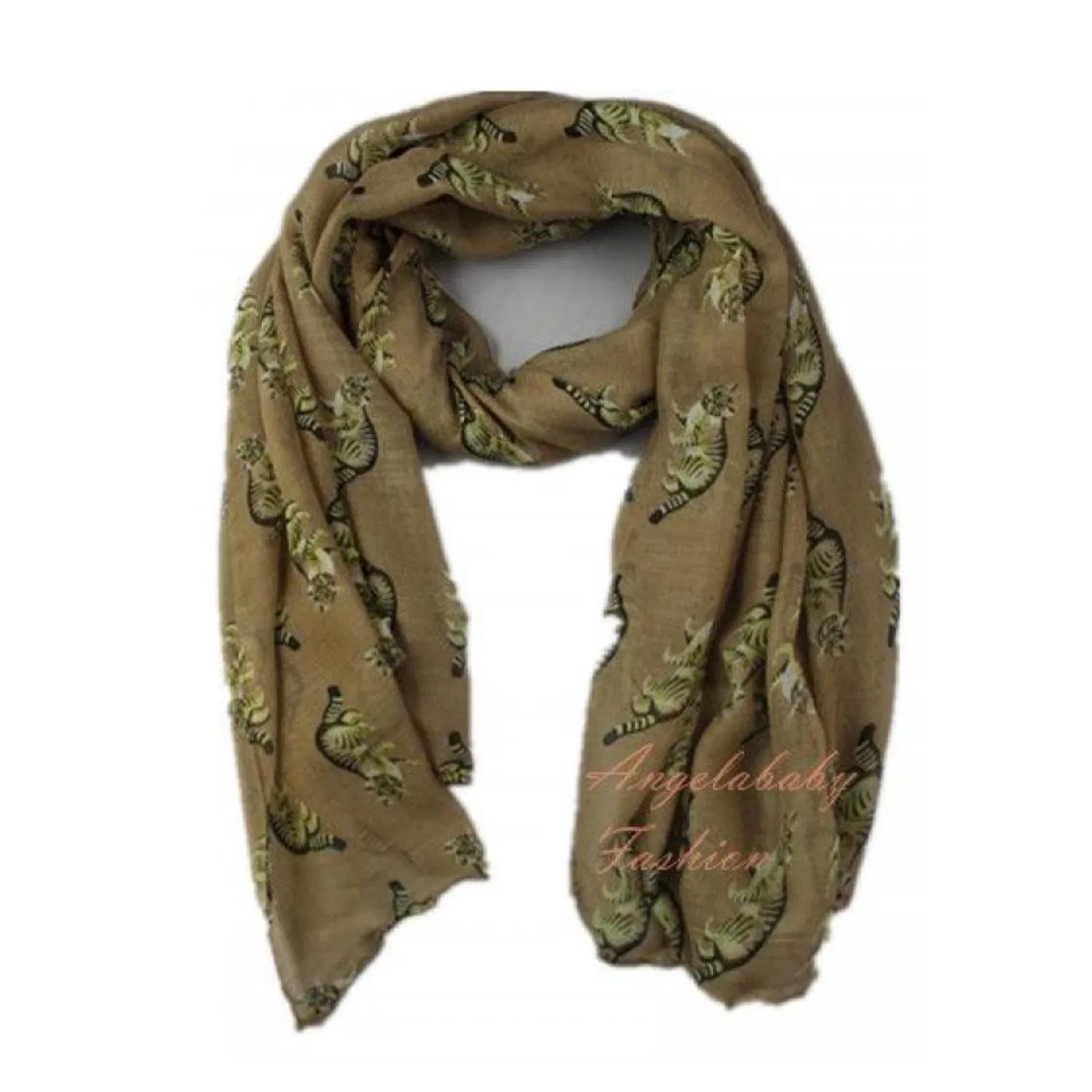 XF1560-54 Multicolour Cat Pattern Scarf