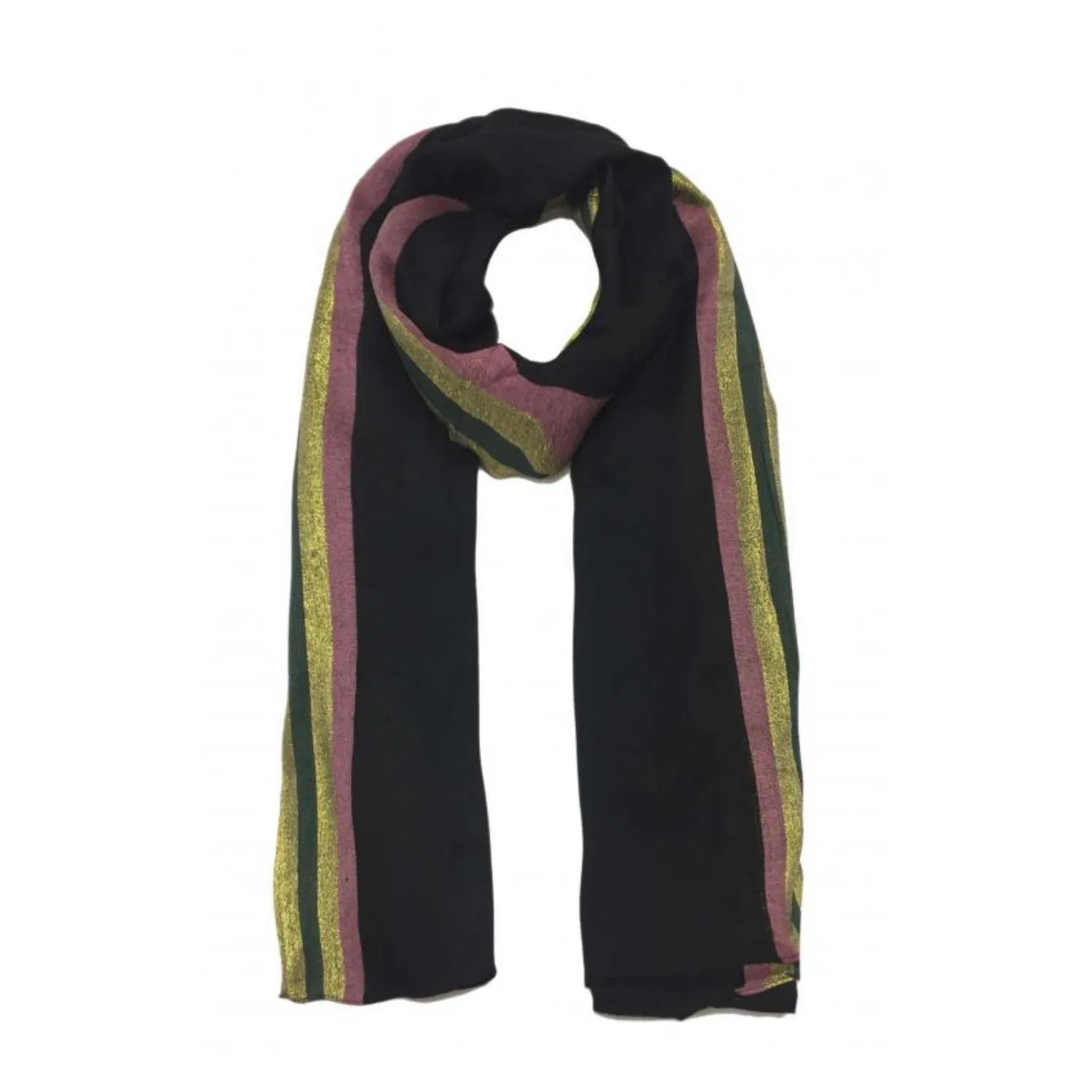 QF1603 Colour Pashmina with Stripes