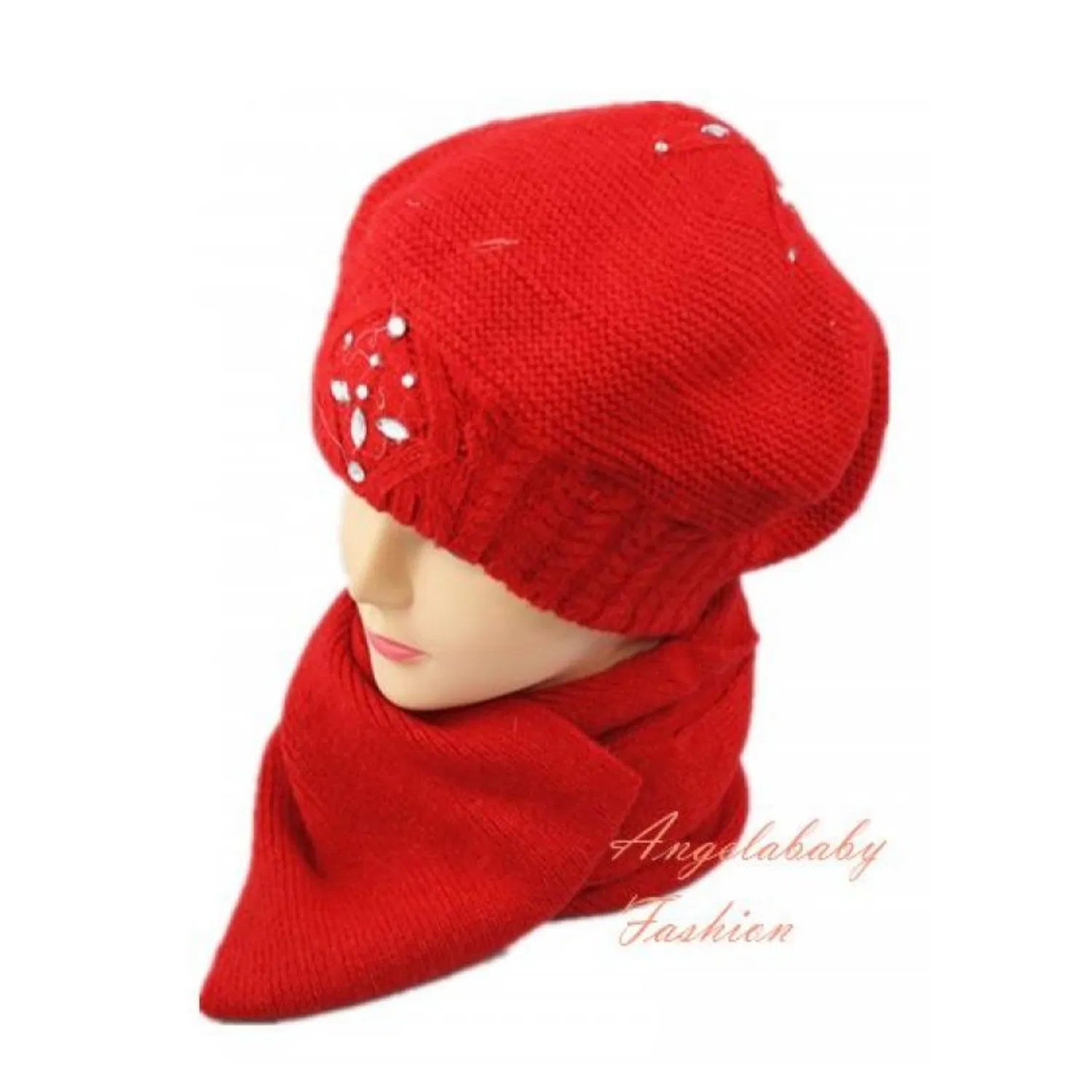 LY14494-1 Winter Wool Blend Hat and Scarf Set