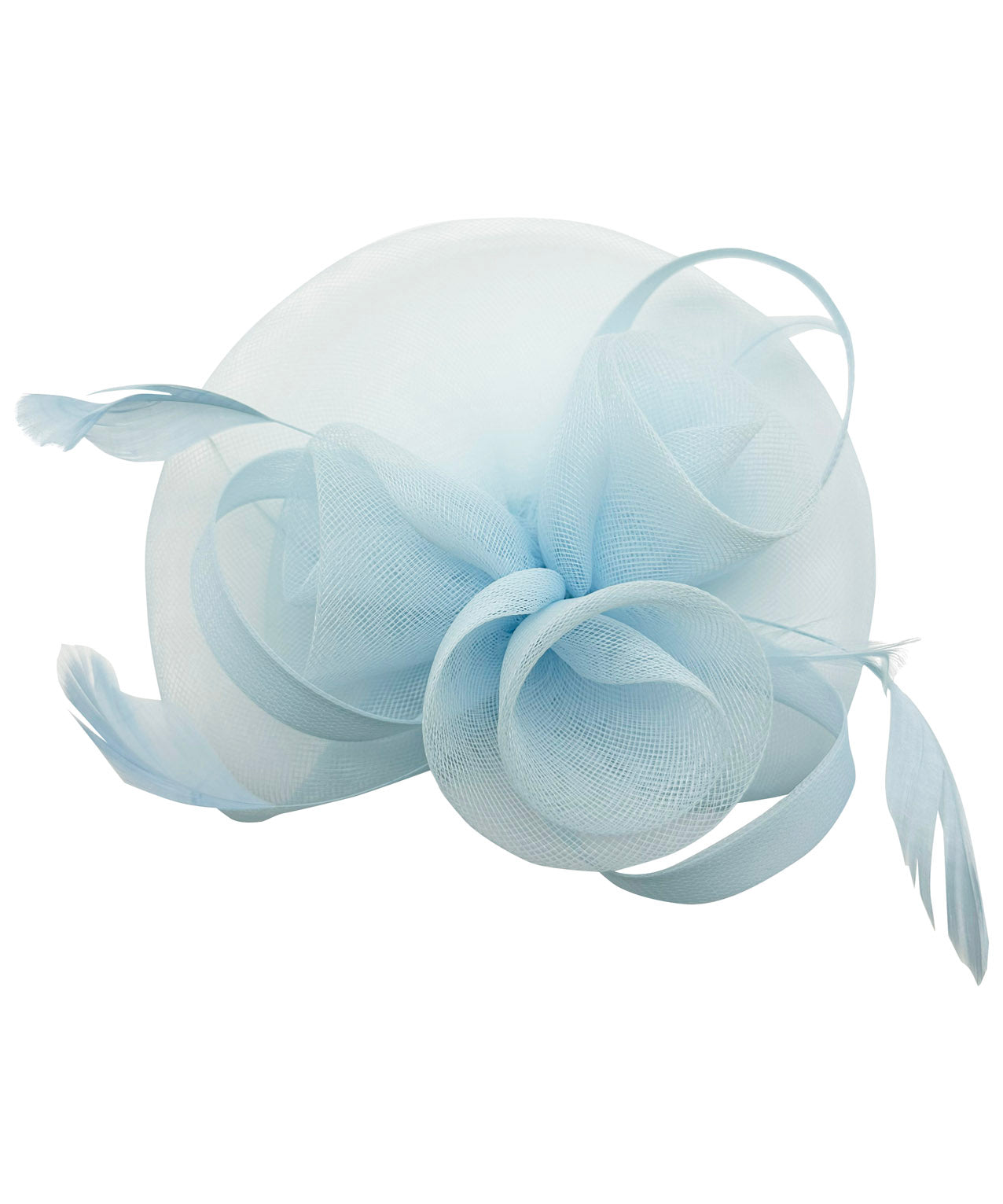 MX1748-2 Gauze Triple-Flower Fascinator with A Wide Base