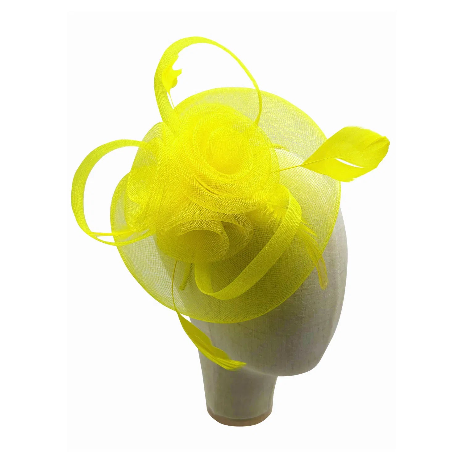 MX1748-2 Gauze Triple-Flower Fascinator with A Wide Base