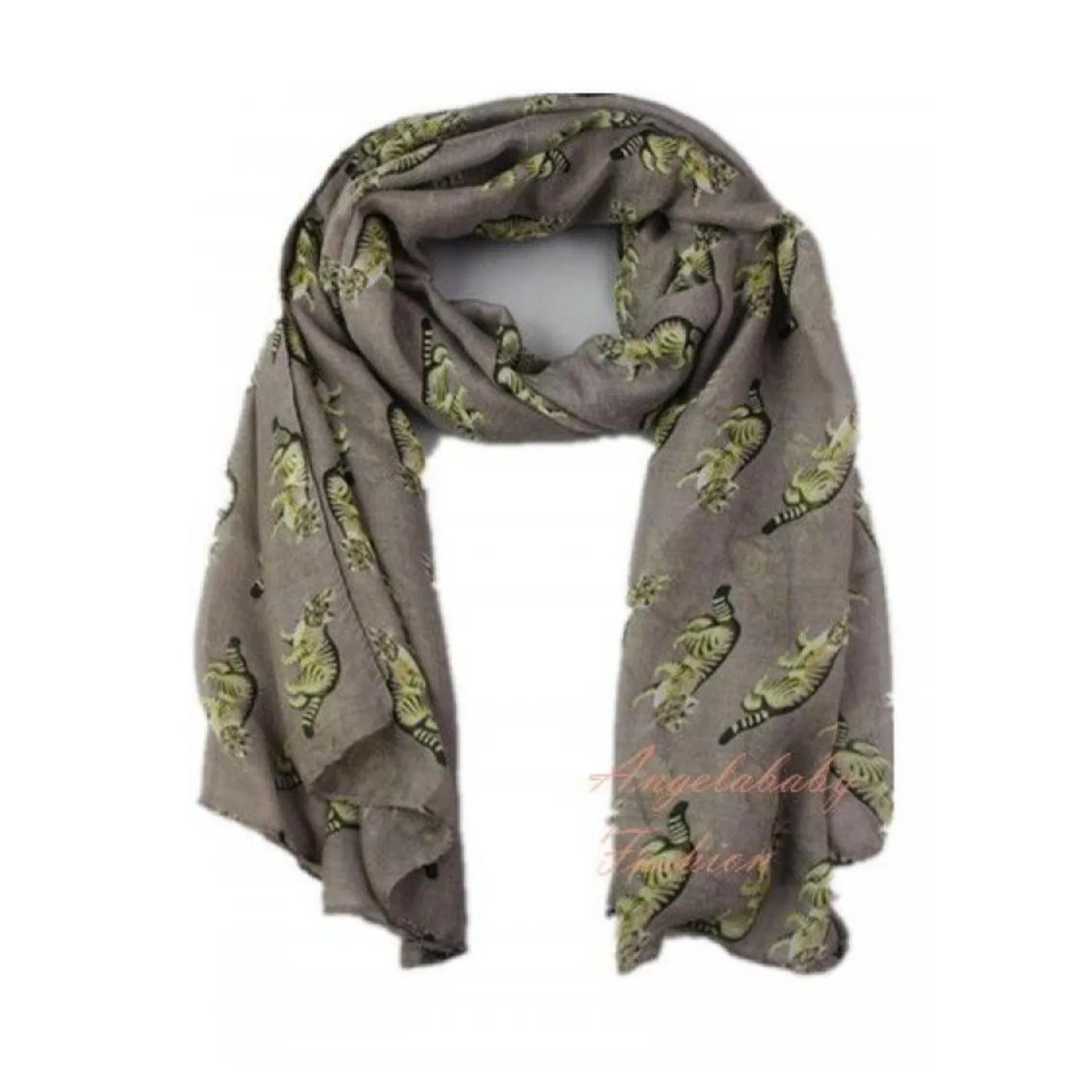 XF1560-54 Multicolour Cat Pattern Scarf