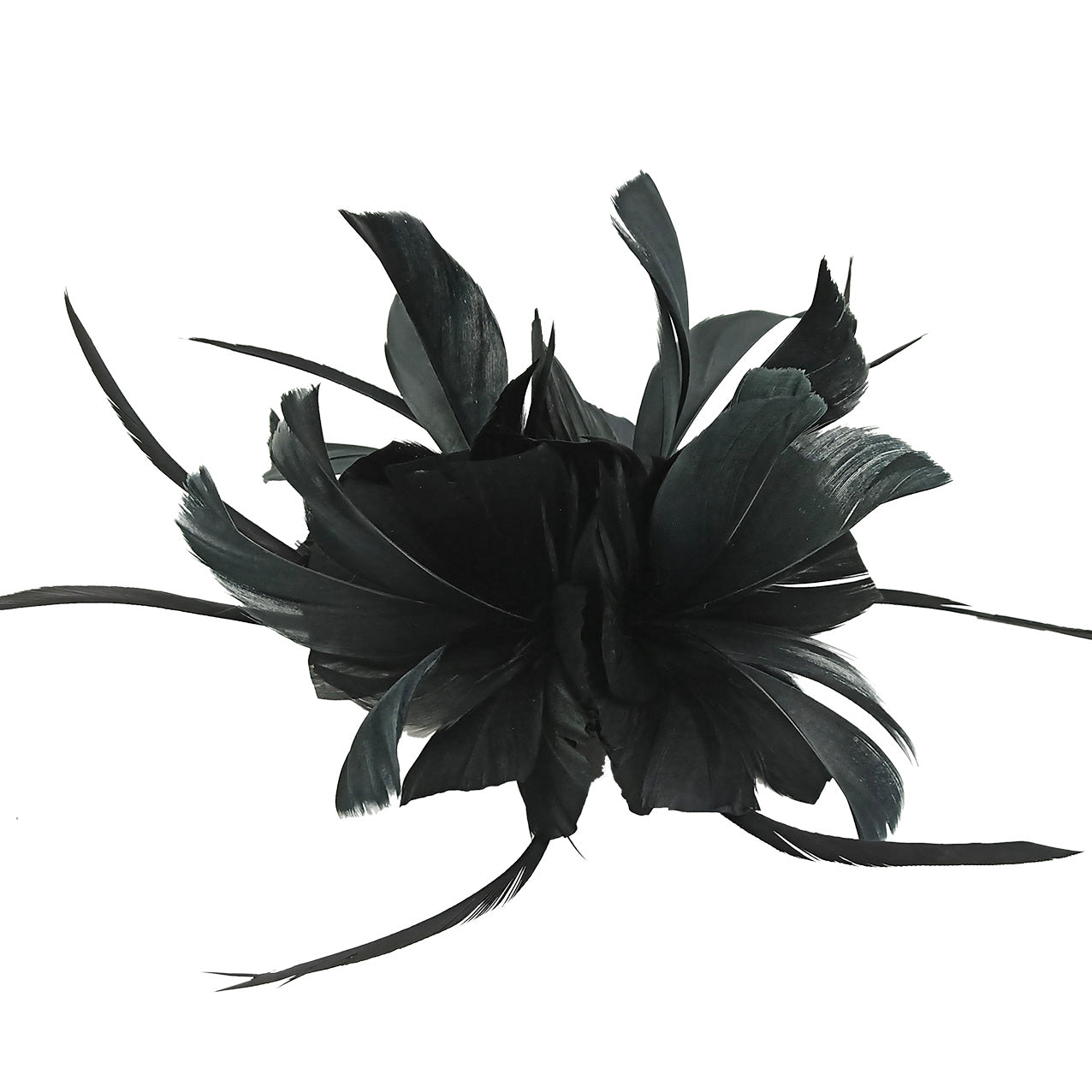 FT9138A Trimmed Feathers and Flowers Small Fascinator