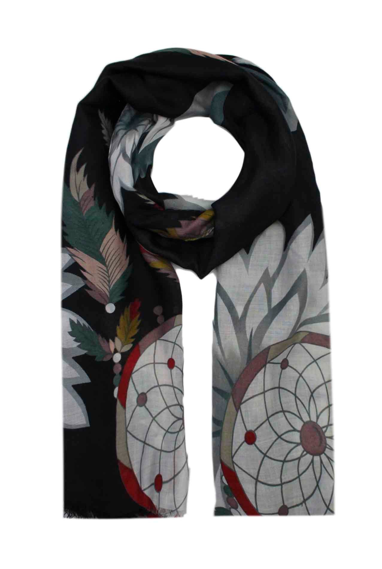 AB1792-148 Cotton Blend Floral Pattern Scarf