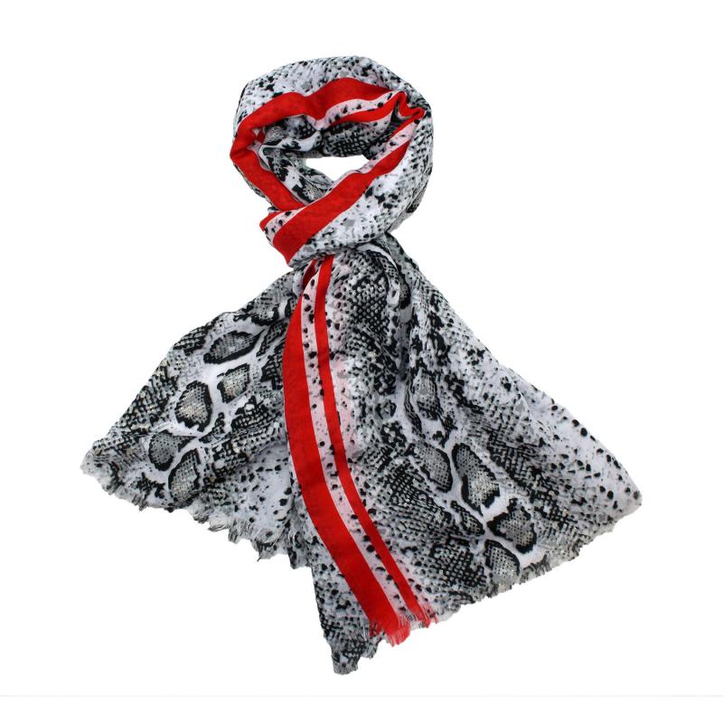 SF1995-012 Snake Print Viscose Scarf