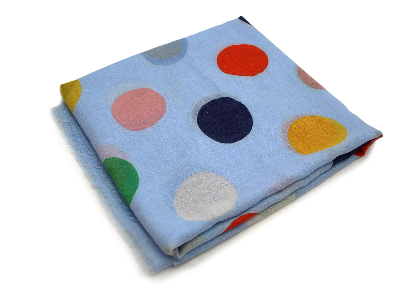 SF1995-015 Cotton Blend Scarf with Large Polka-Dot Print