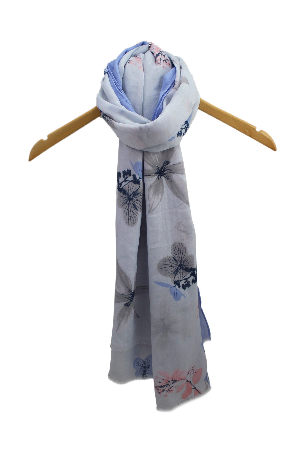 SF1995-019 Soft Print Floral Cotton Blend Scarf