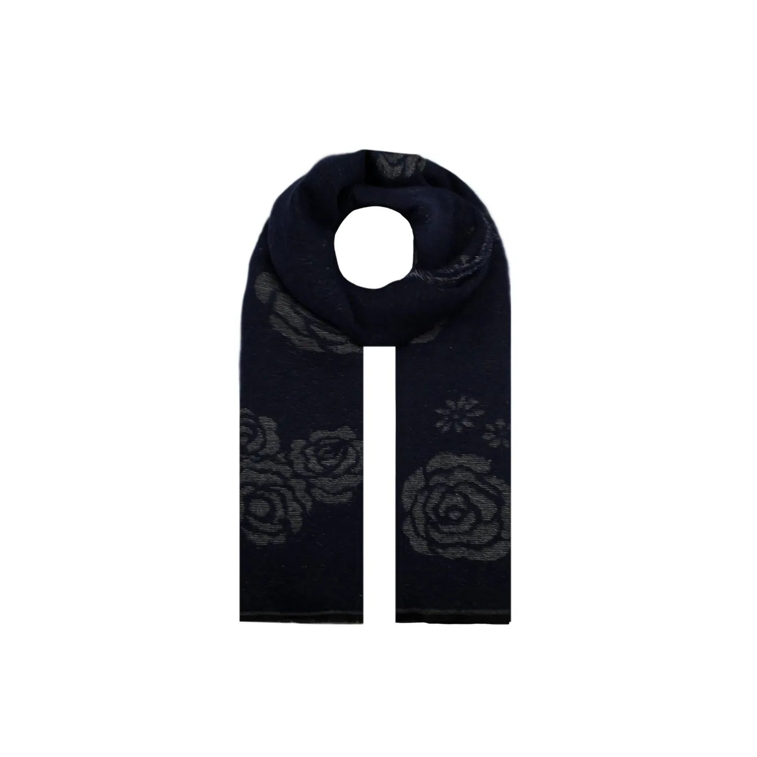 AB18125-311 Viscose Scarf with Rose Flower Design