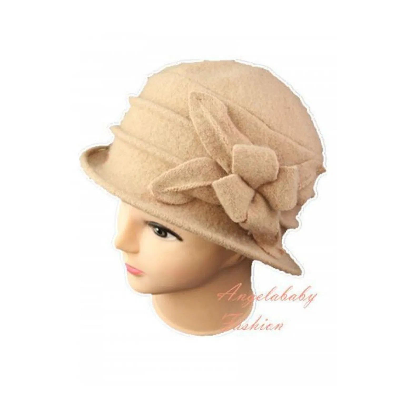 XH14330-2 Woolen Hat With Flower Feature - Pack of 12