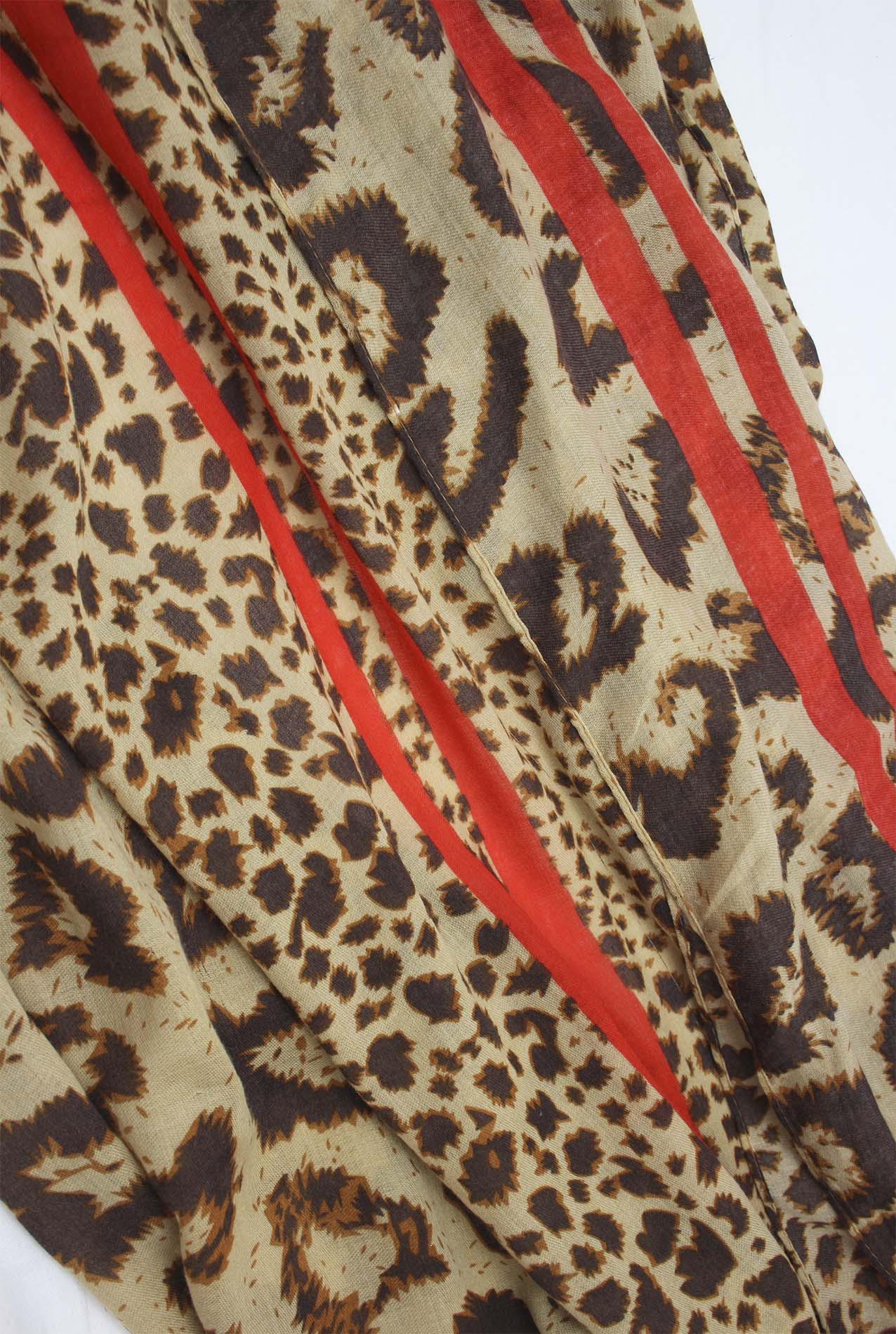 SF1990-016 Multicolour Large Leopard Print Scarf