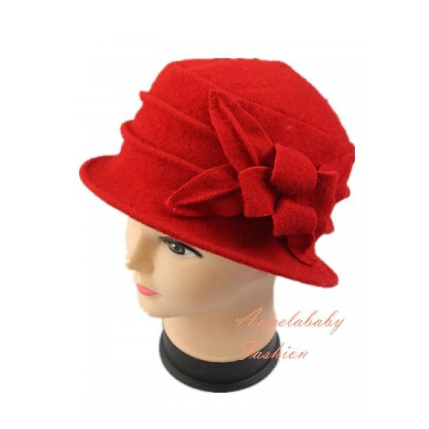 XH14330-2 Woolen Hat With Flower Feature - Pack of 12