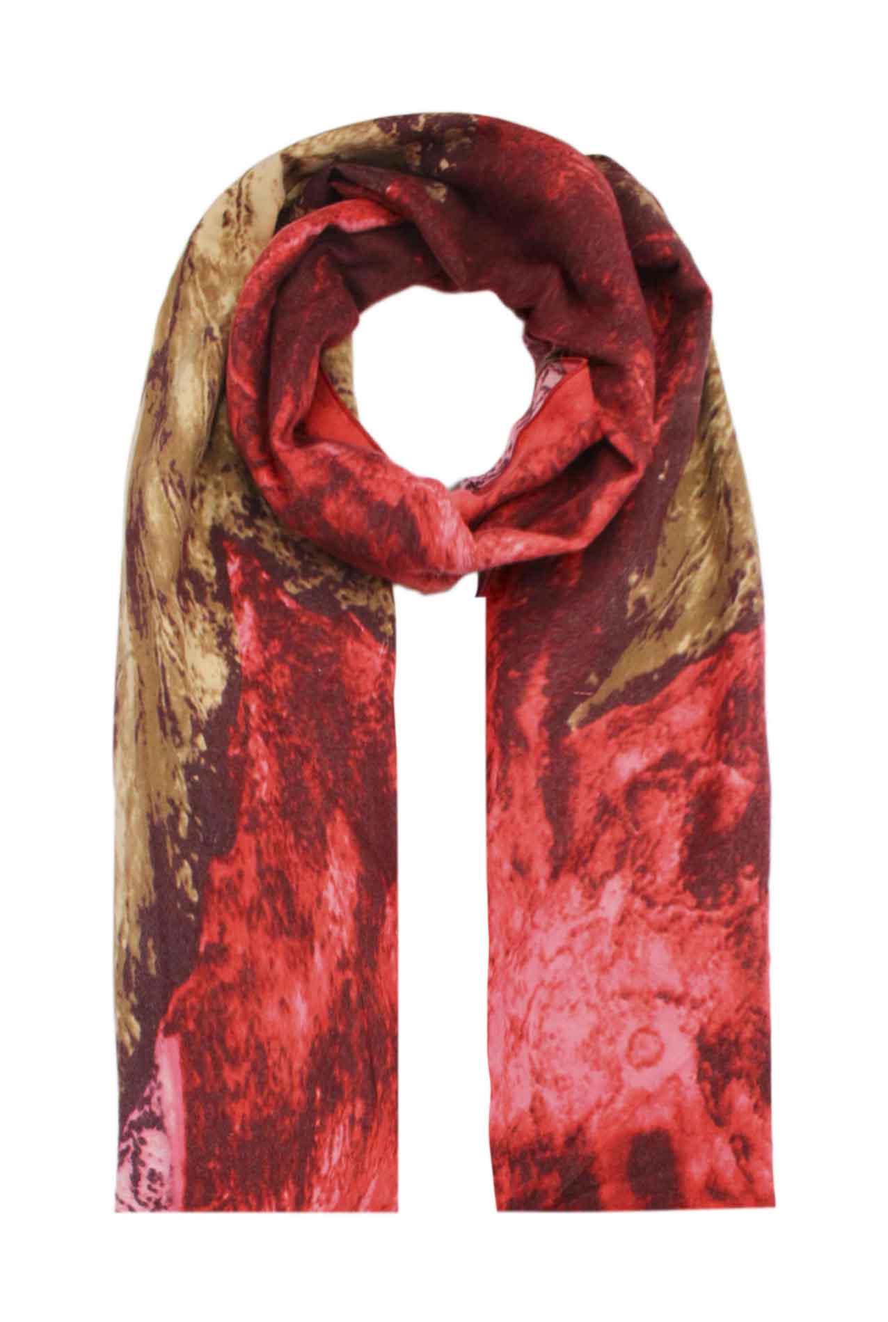 AB1715-149 Autumn Leaves Design Wool Blend Scarf