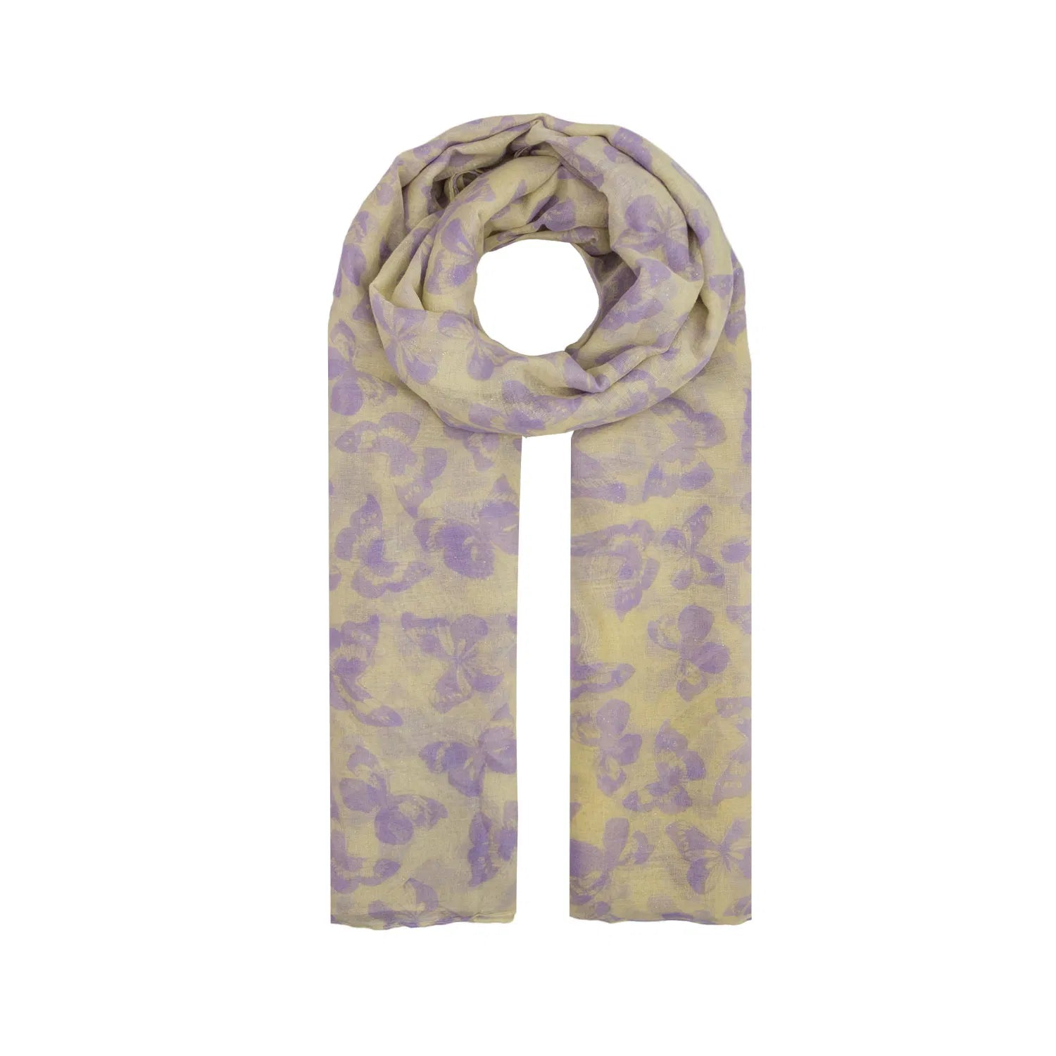 HR1555-18 Multicolour Butterfly Pattern Scarf