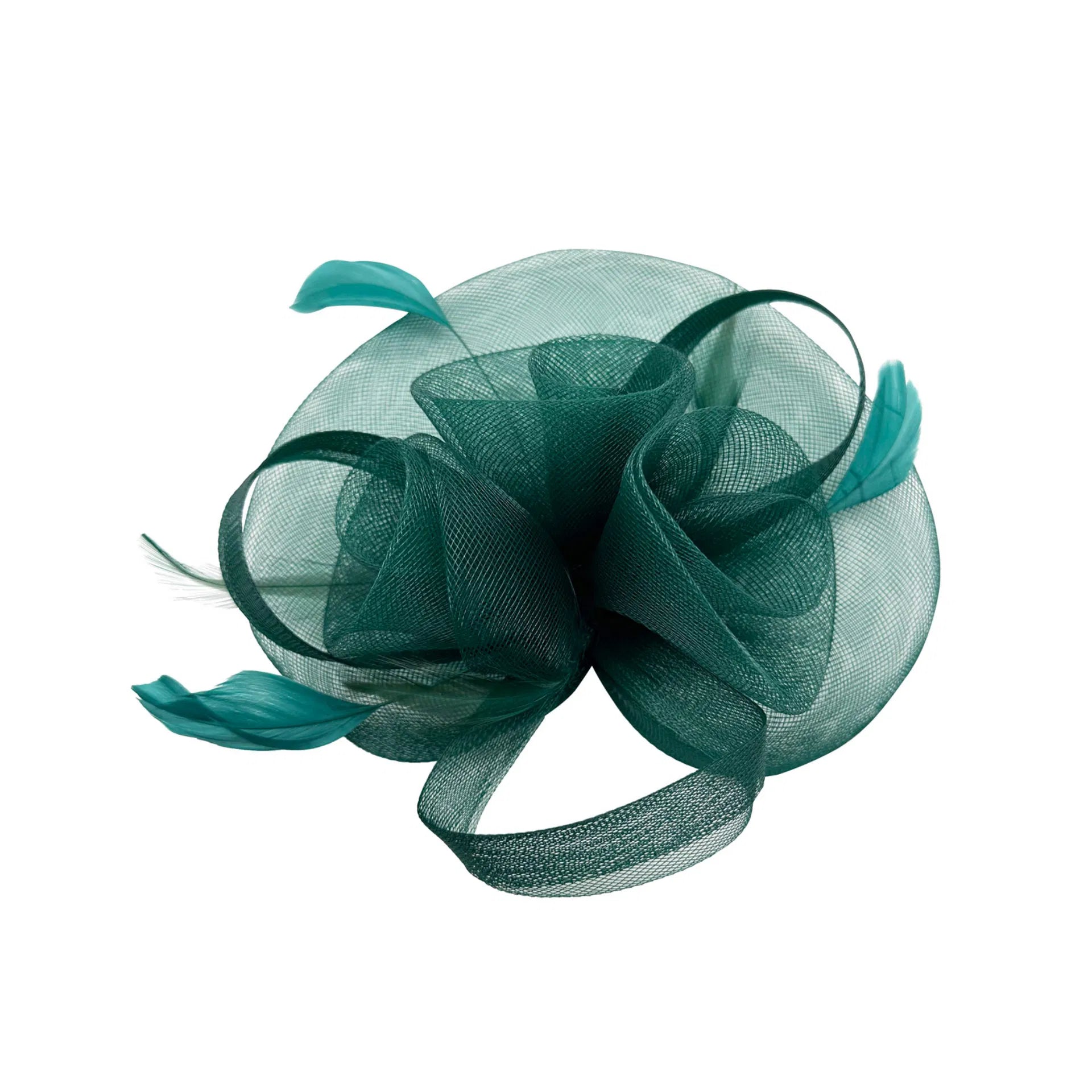 MX1748-2 Gauze Triple-Flower Fascinator with A Wide Base