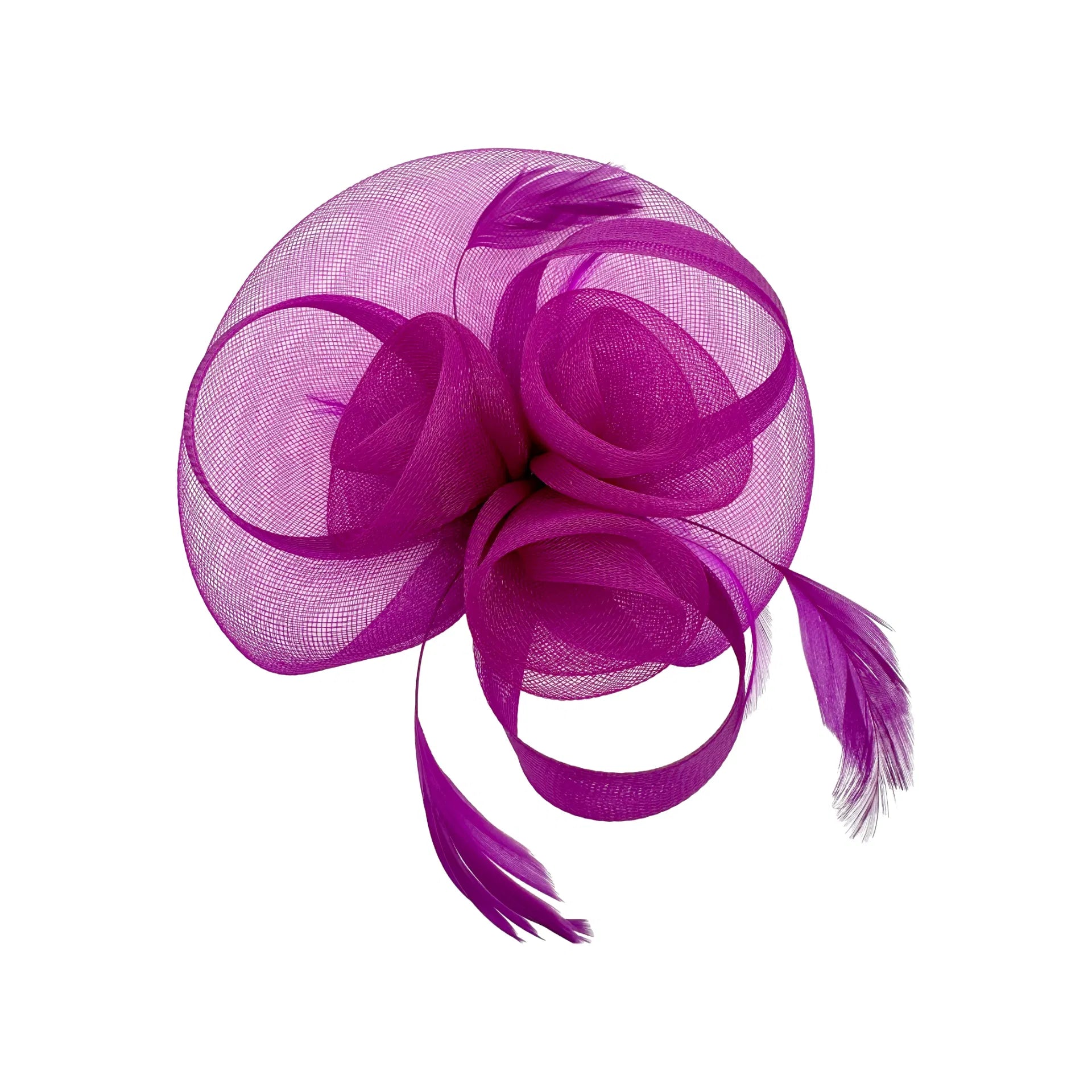 MX1748-2 Gauze Triple-Flower Fascinator with A Wide Base