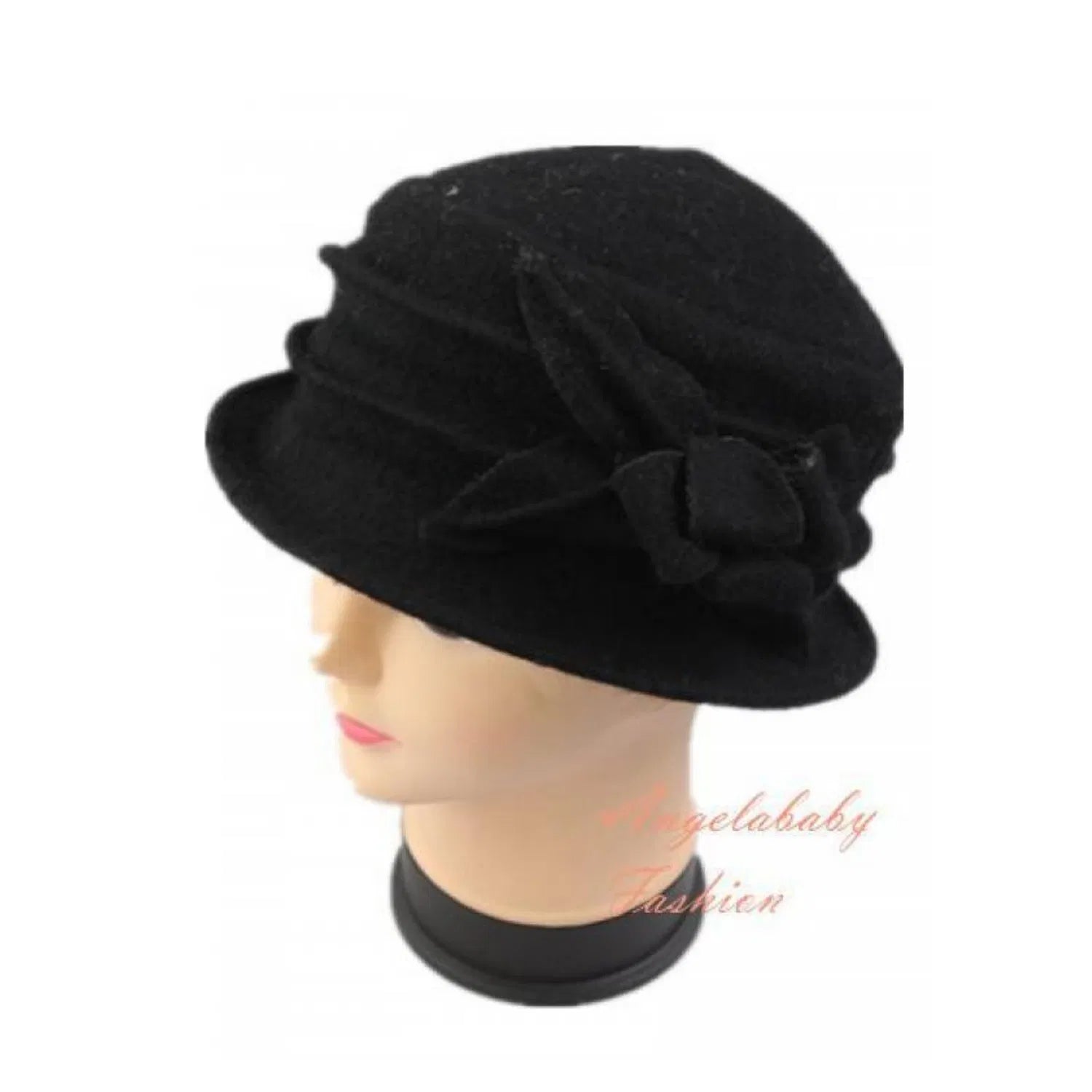 XH14330-2 Woolen Hat With Flower Feature - Pack of 12