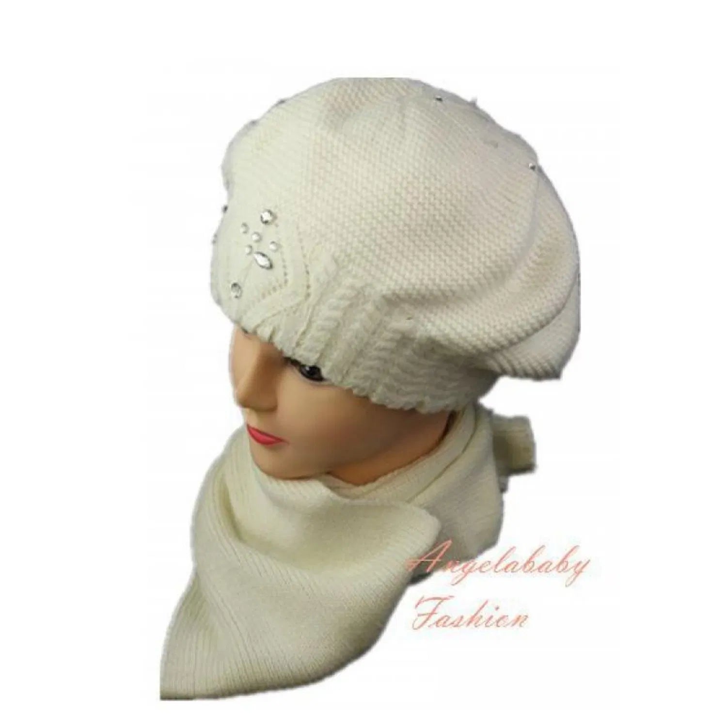 LY14494-1 Winter Wool Blend Hat and Scarf Set