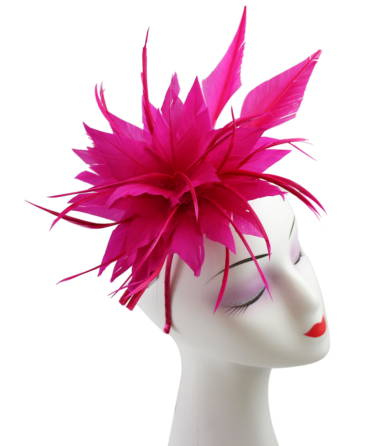 FT9145B Small Flower Feather Headband Fascinator