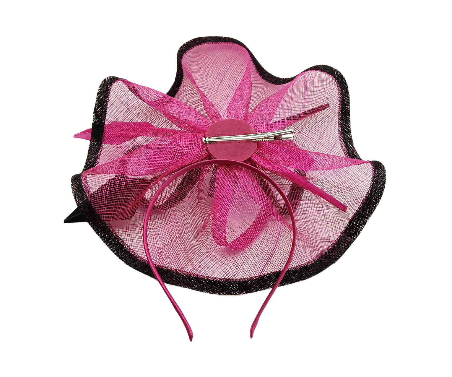 FT9022-013 Floating Edge Sinamay Fascinator with Contrast Colour