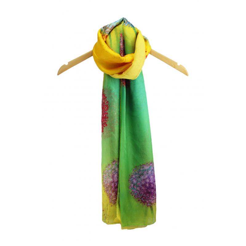 SF1911-059 Floral Explosion Silk Mix Soft Scarf