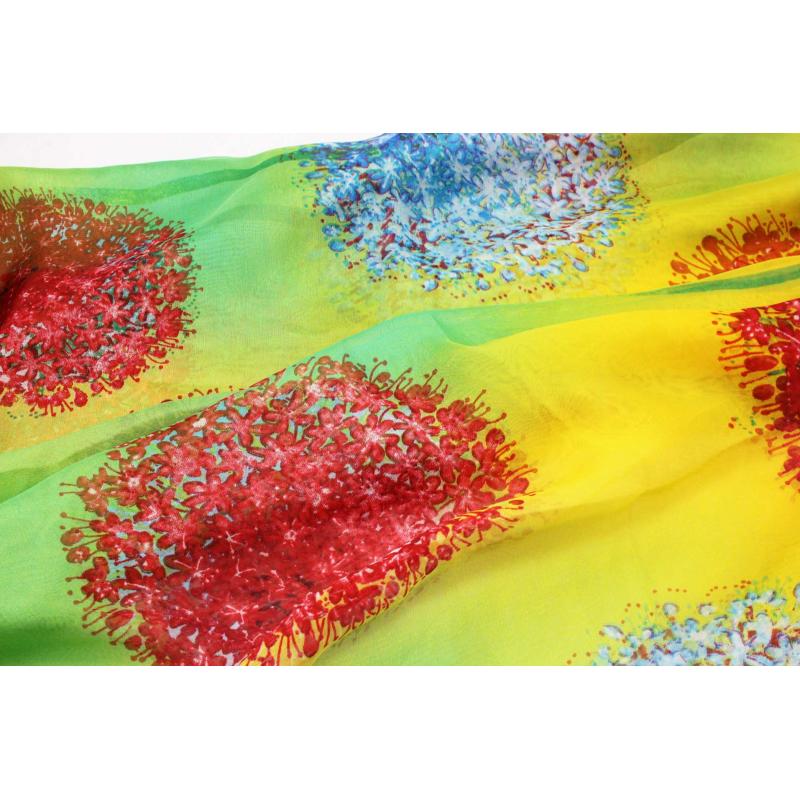 SF1911-059 Floral Explosion Silk Mix Soft Scarf