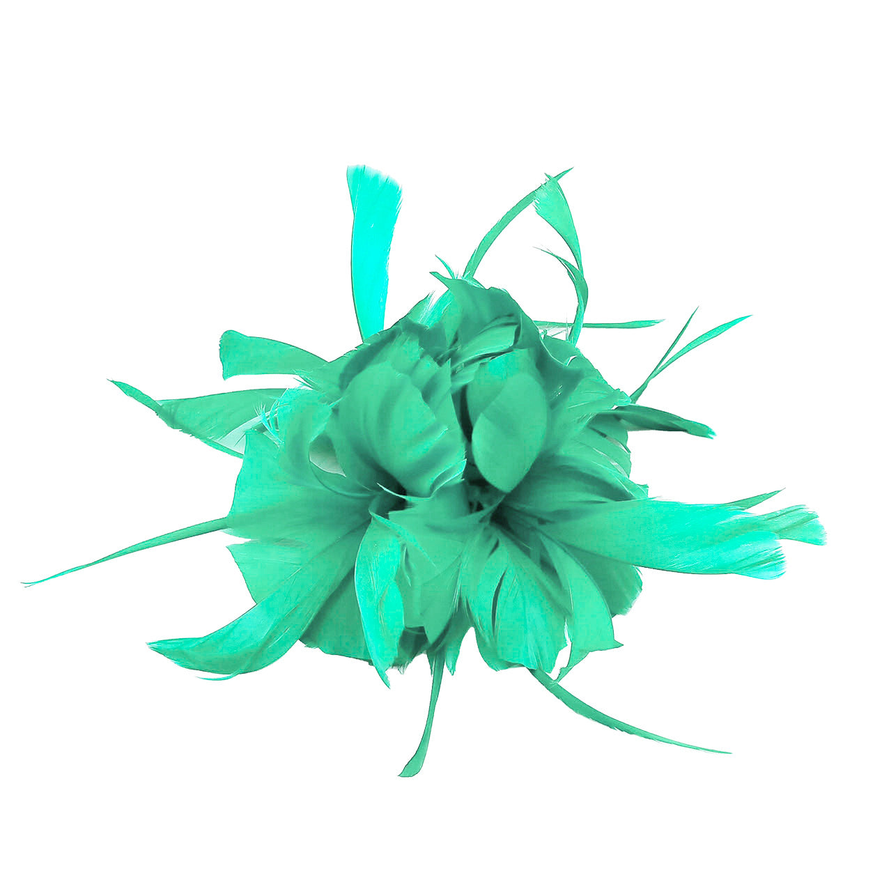 FT9138A Trimmed Feathers and Flowers Small Fascinator