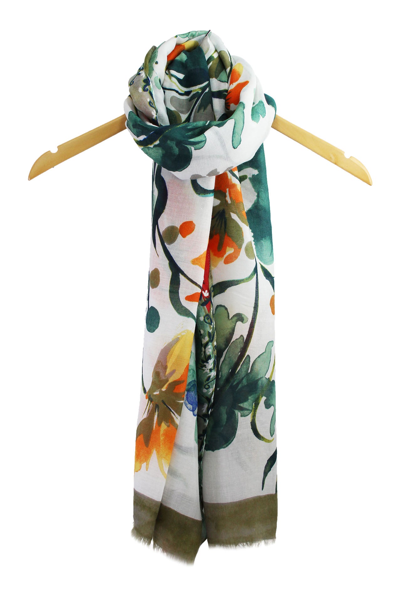 SF1995-041 Soft Printed Scarf with Bright Florals