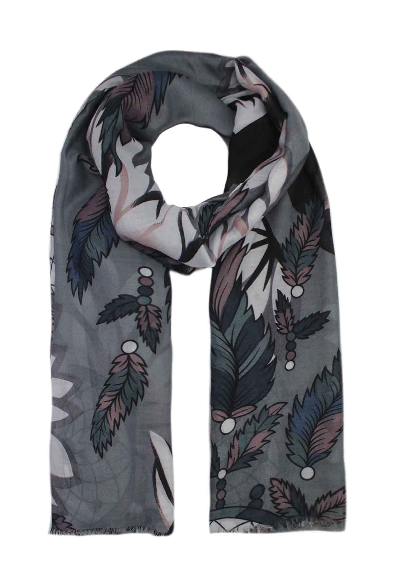 AB1792-148 Cotton Blend Floral Pattern Scarf