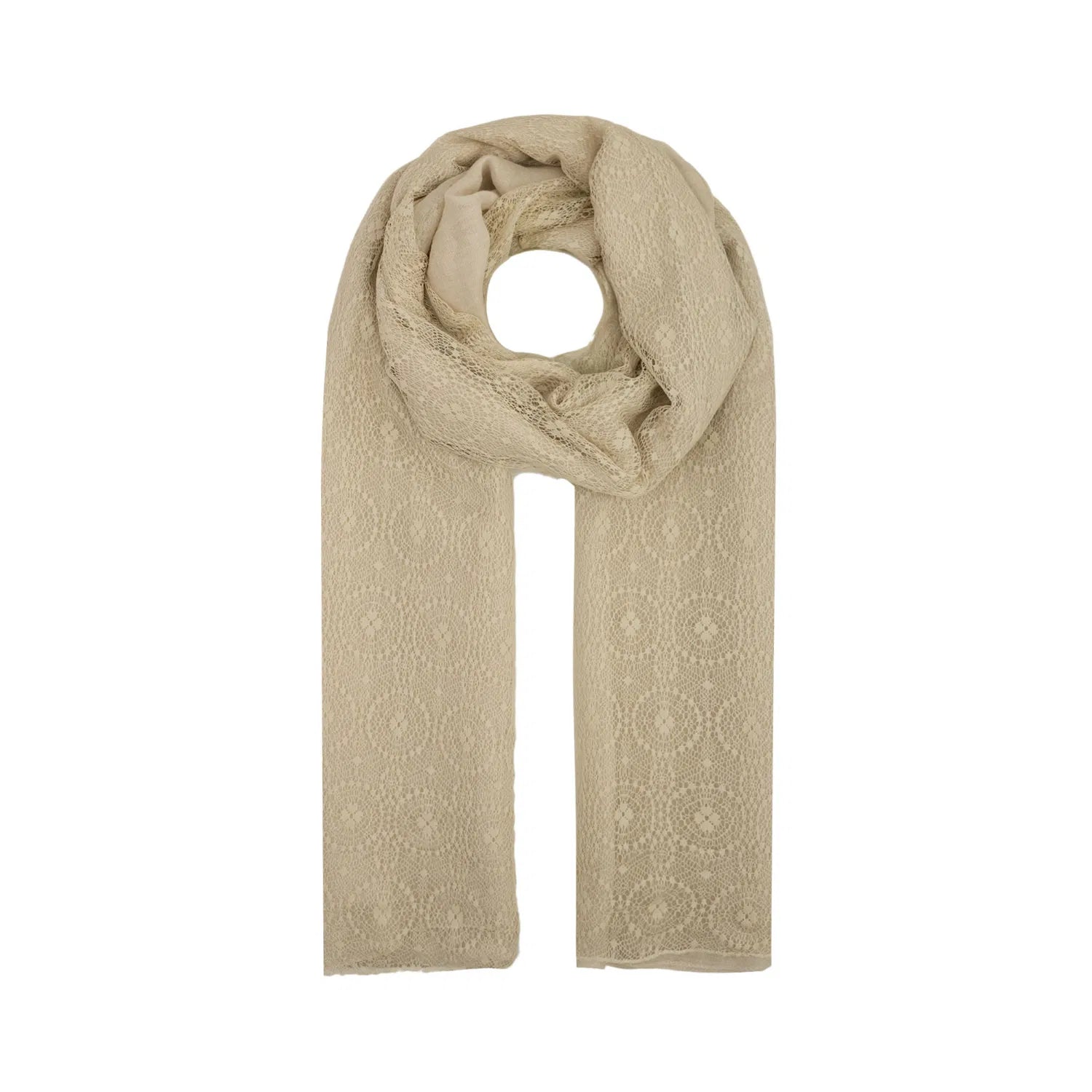 AB15105-65 Embroidered Scarf with Lace