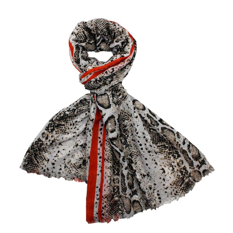 SF1995-012 Snake Print Viscose Scarf