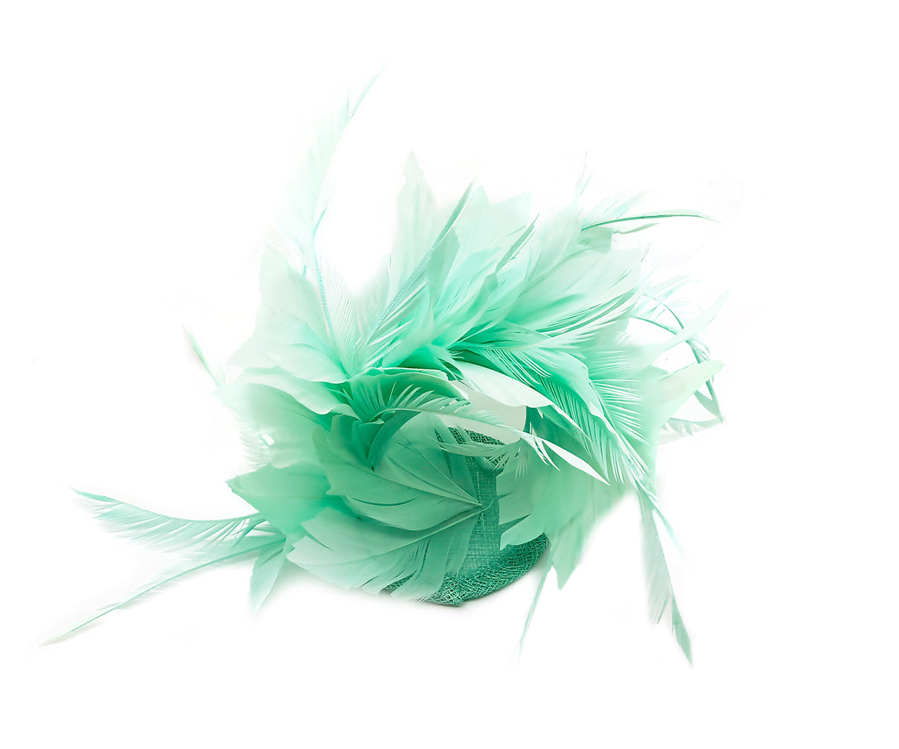 FT9022-008 Disc Fascinator with large and Bendable Feather Flower