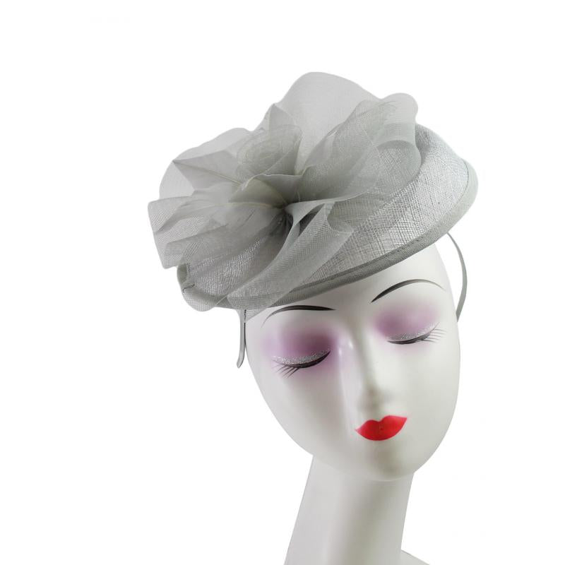 FT9014-018 Floral Sinamay Disc Fascinator