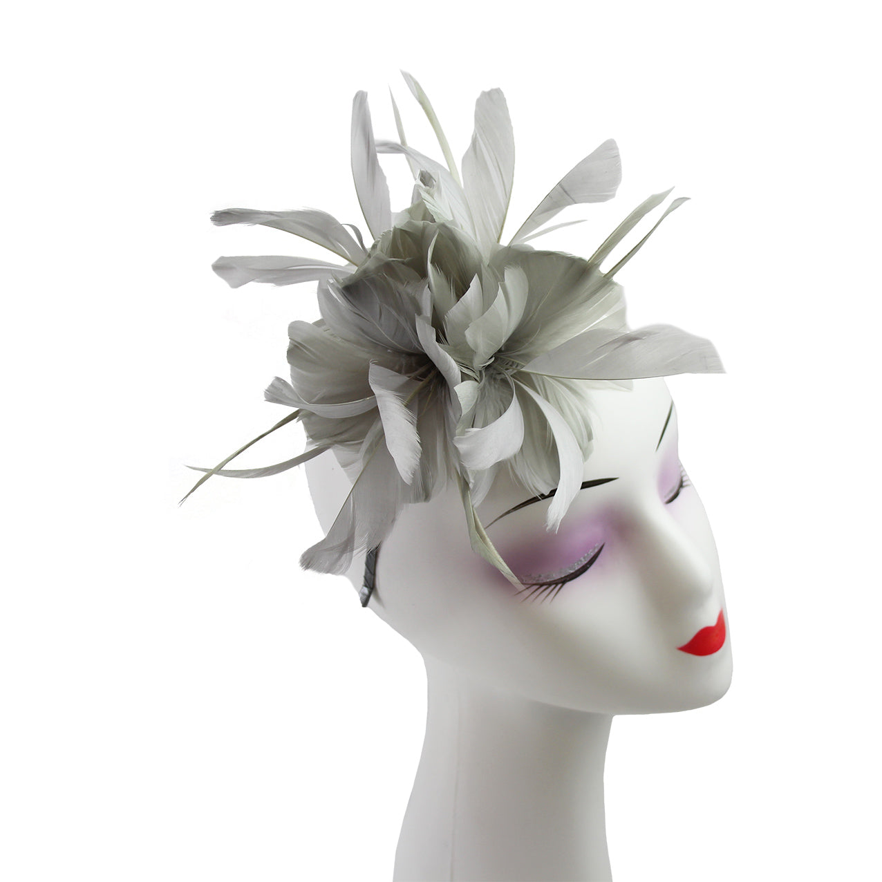 FT9138A Trimmed Feathers and Flowers Small Fascinator