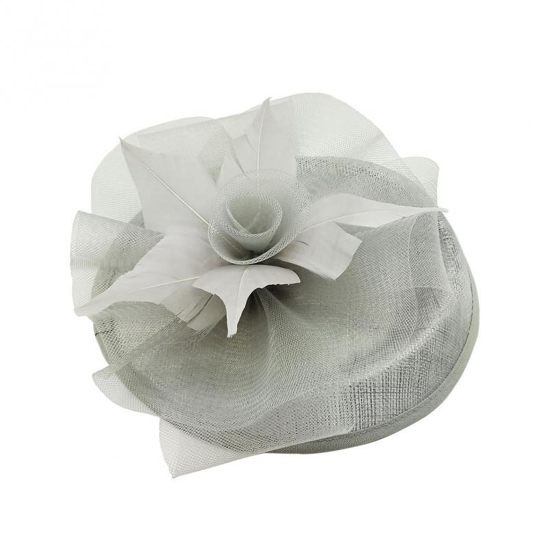 FT9014-018 Floral Sinamay Disc Fascinator