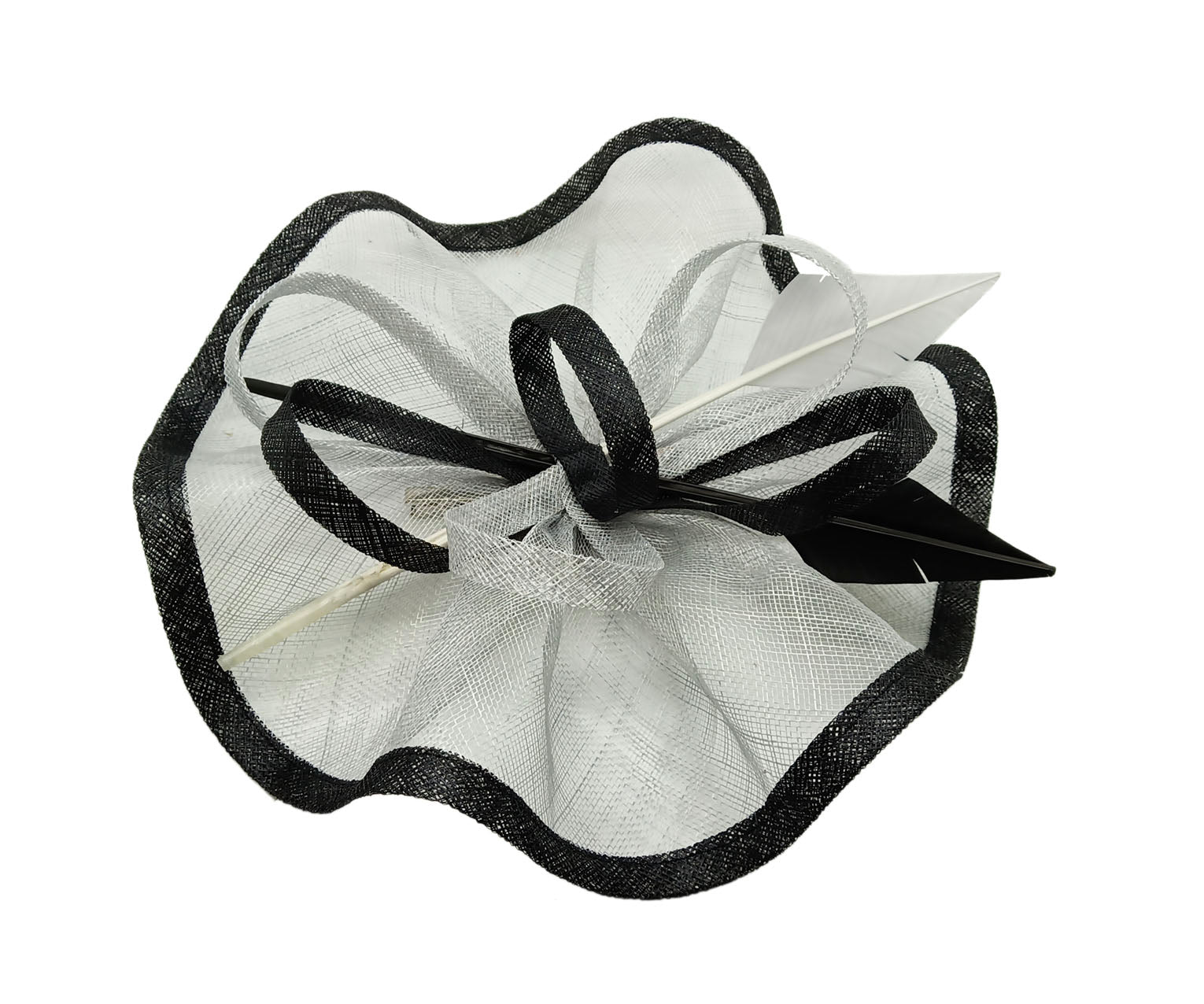 FT9022-013 Floating Edge Sinamay Fascinator with Contrast Colour