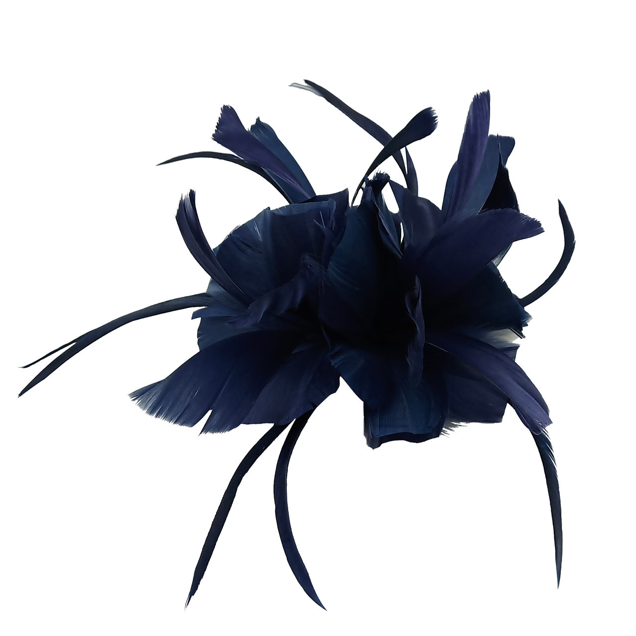 FT9138A Trimmed Feathers and Flowers Small Fascinator