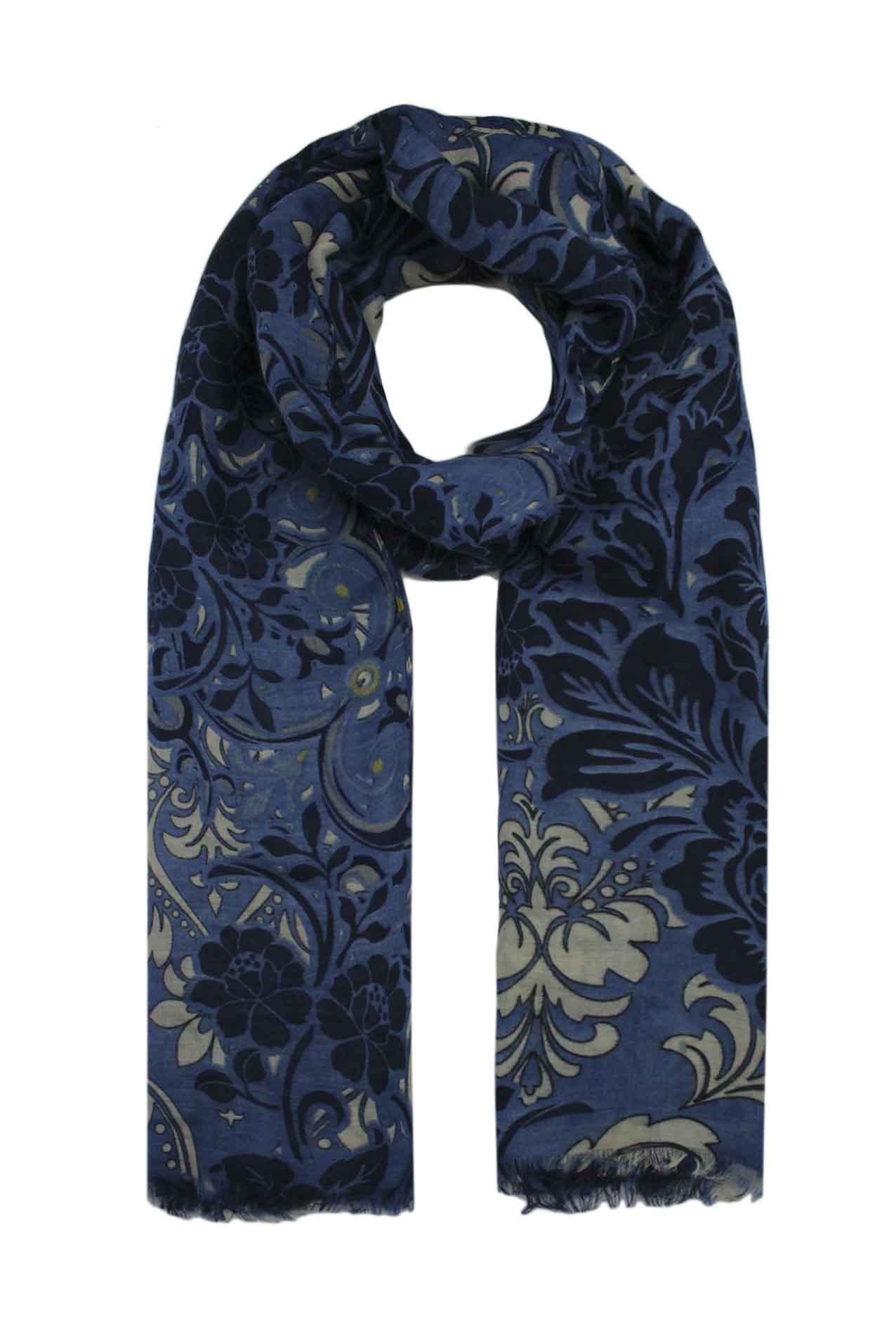 AB1792-147 Floral Design Cotton Blend Scarf