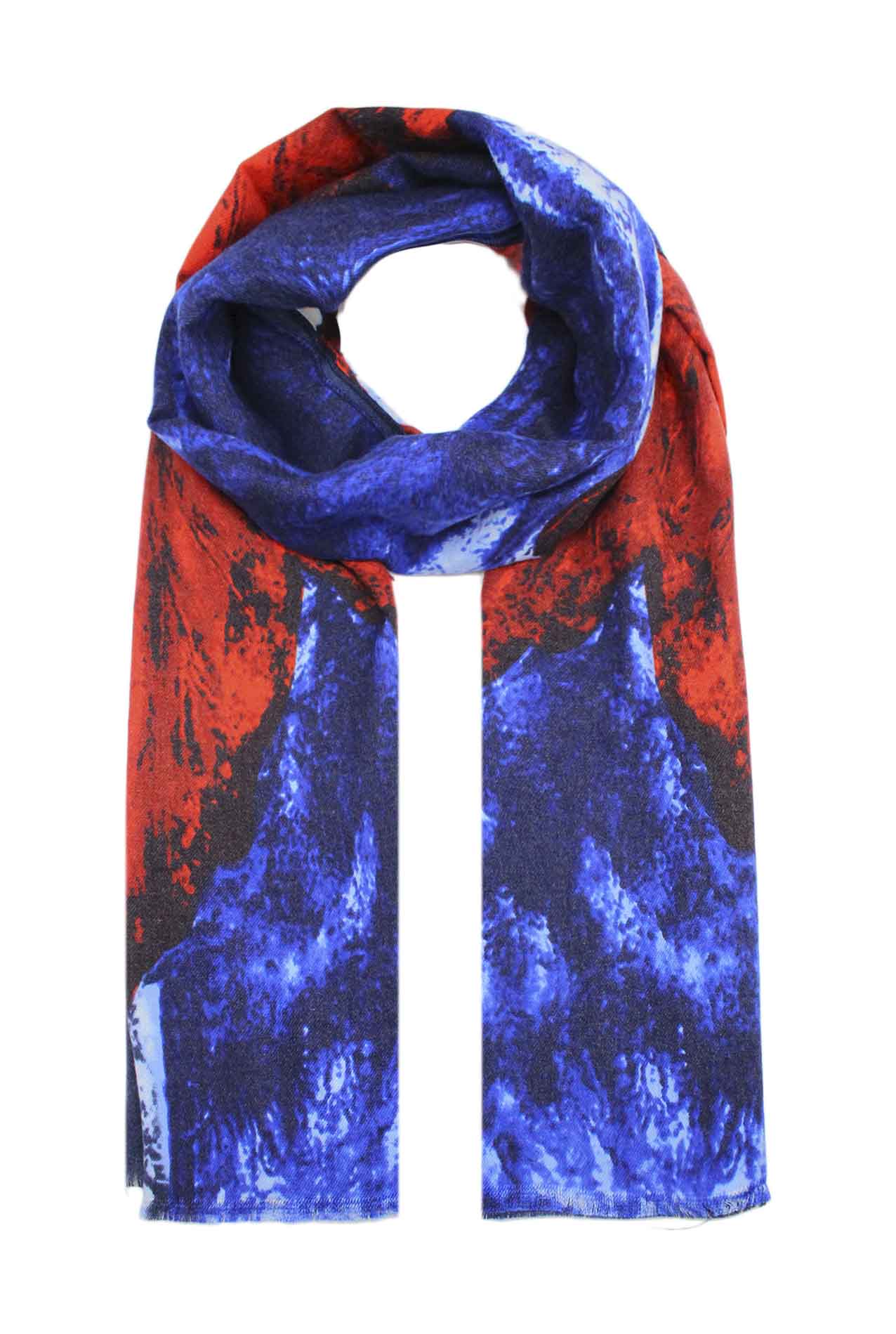 AB1715-149 Autumn Leaves Design Wool Blend Scarf