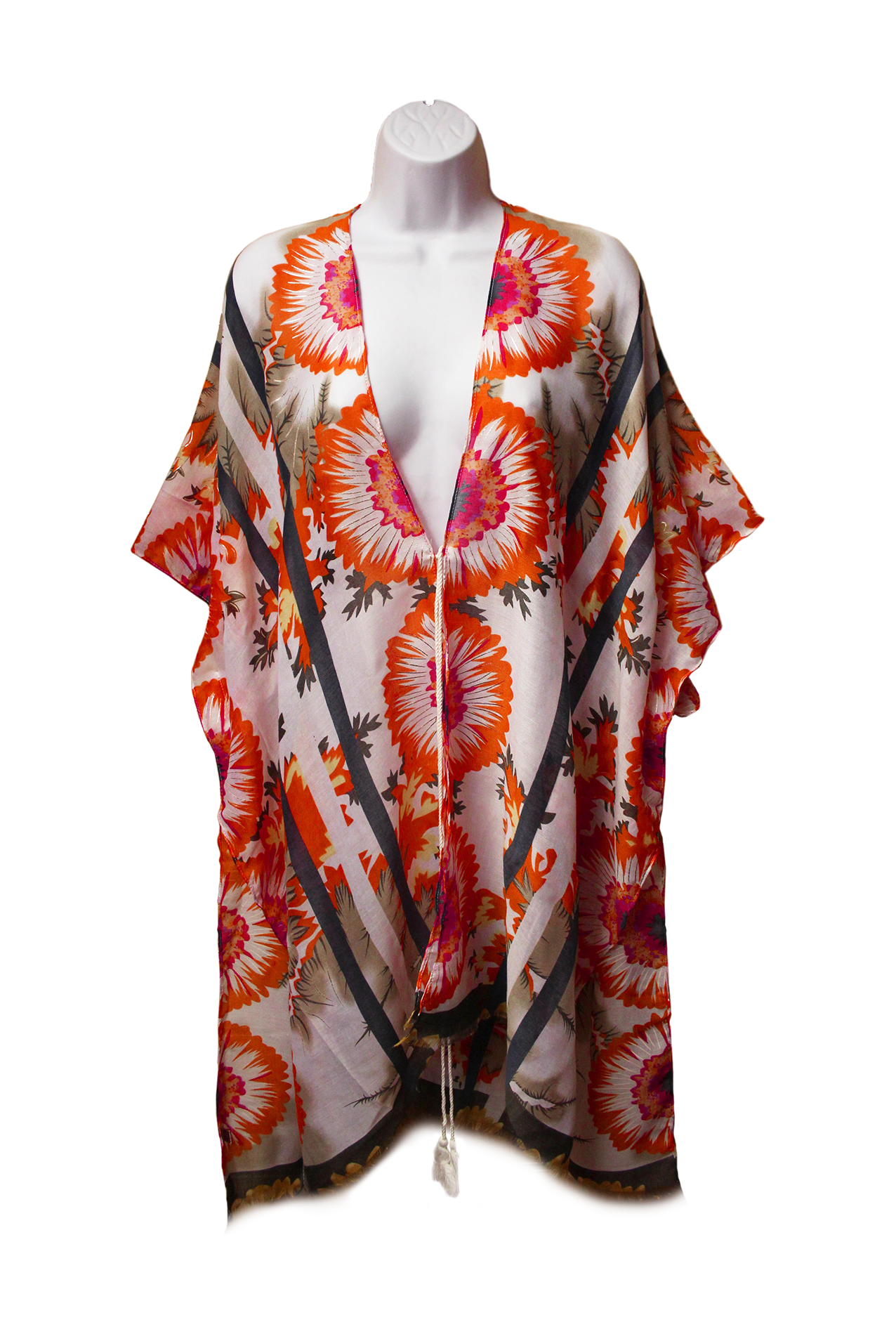 SF19140-046 Soft Print Sarong Dress with Sunflowers