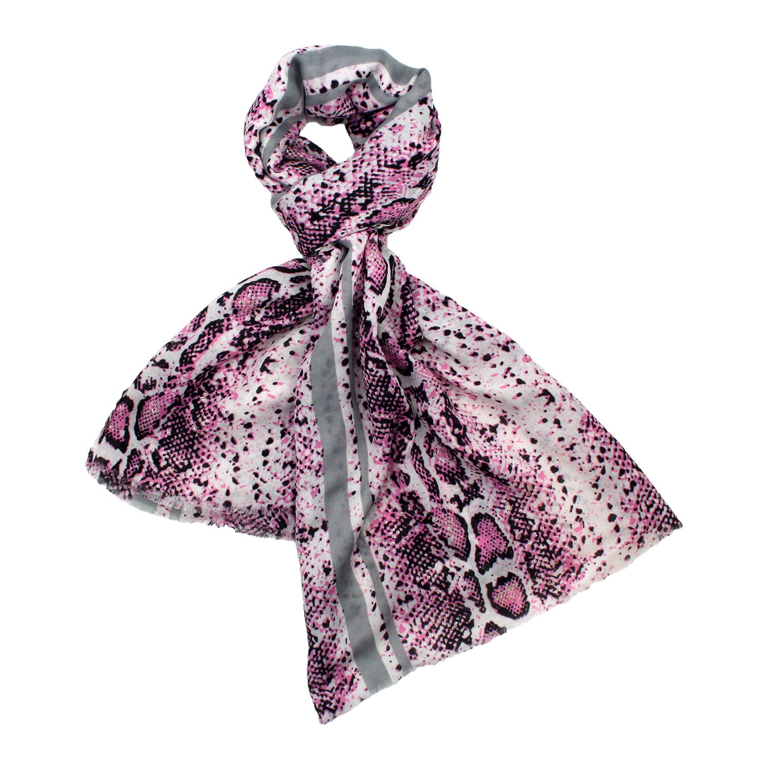 SF1995-012 Snake Print Viscose Scarf