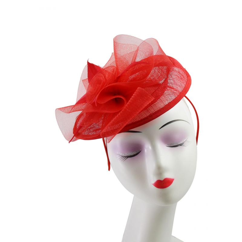 FT9014-018 Floral Sinamay Disc Fascinator