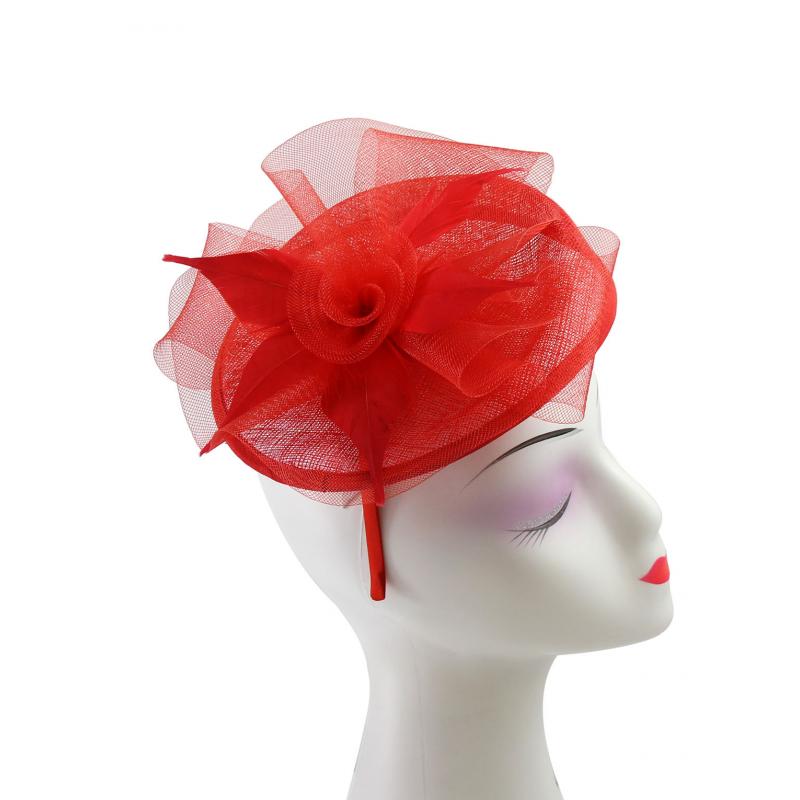 FT9014-018 Floral Sinamay Disc Fascinator