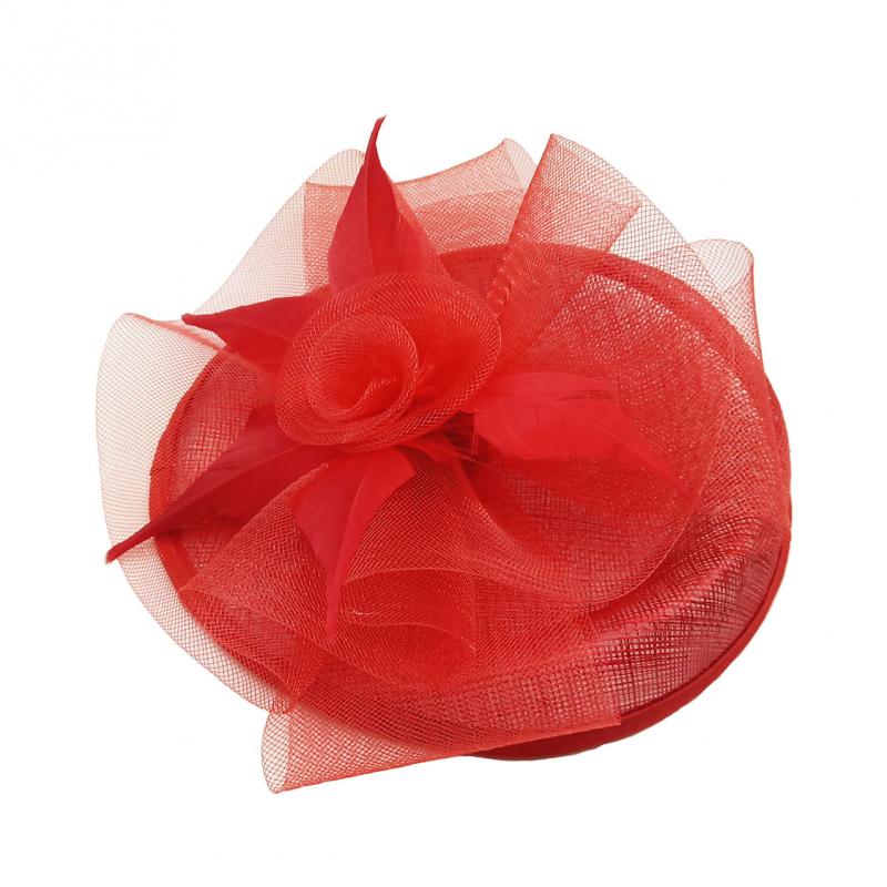 FT9014-018 Floral Sinamay Disc Fascinator