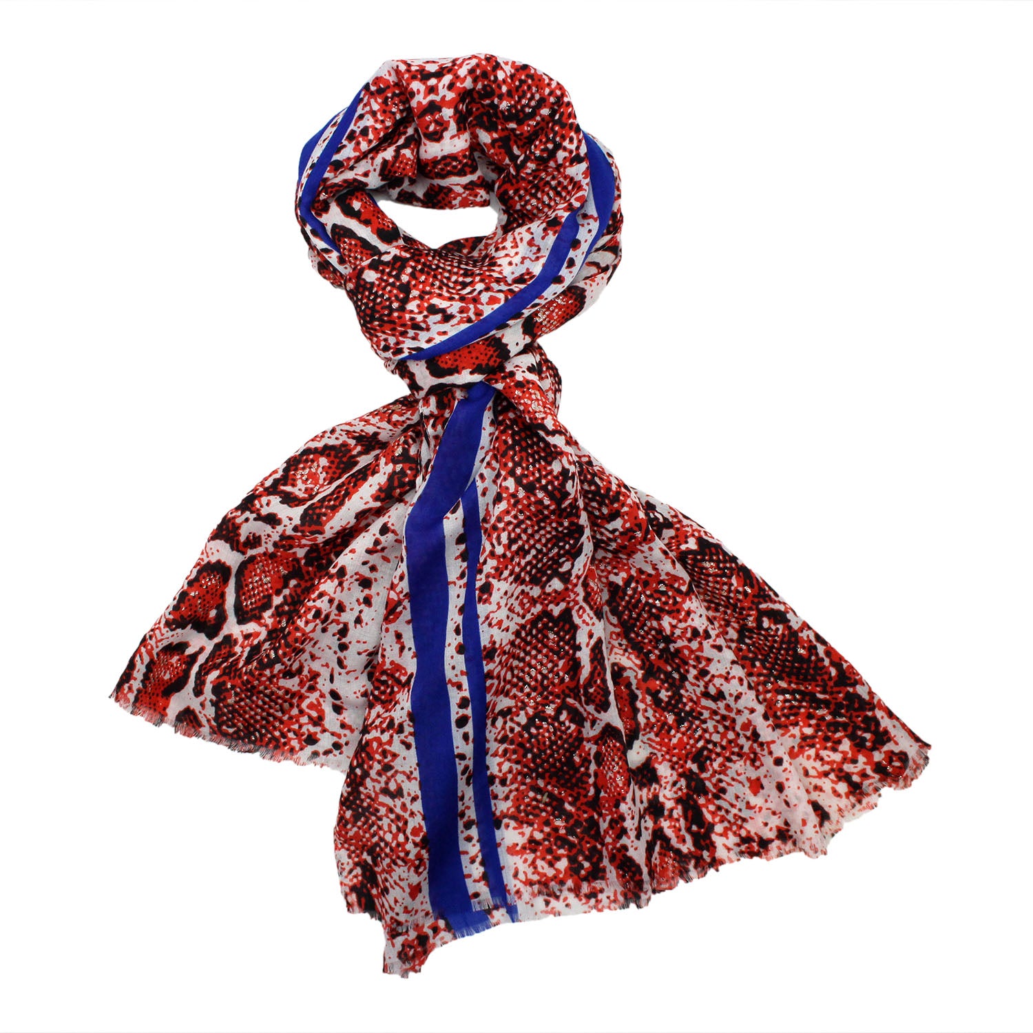 SF1995-012 Snake Print Viscose Scarf